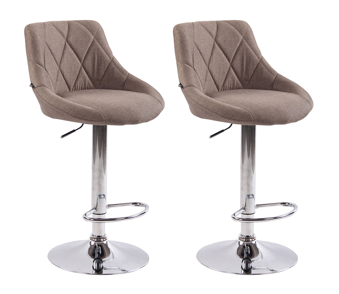 Set De 2 Taburetes Lazio Tapizados En Tela