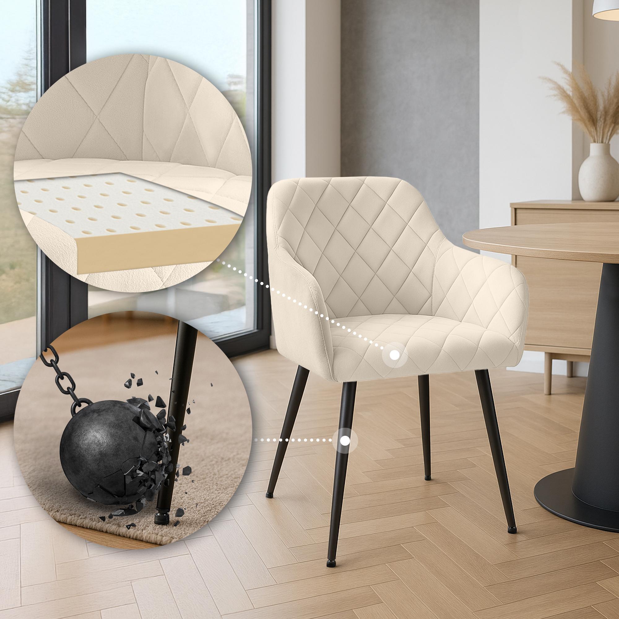 Silla de comedor Monett terciopelo