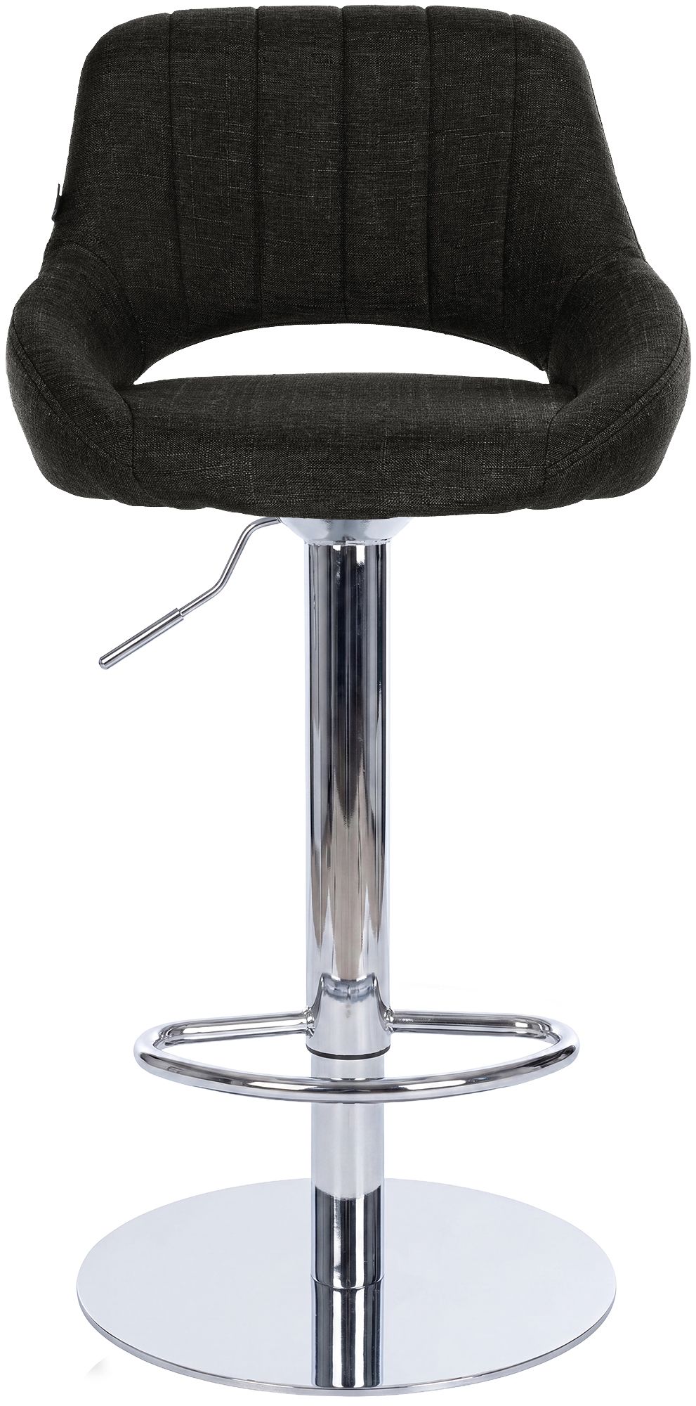 Set de 2 taburetes de bar Milet cromados con base extra pesada