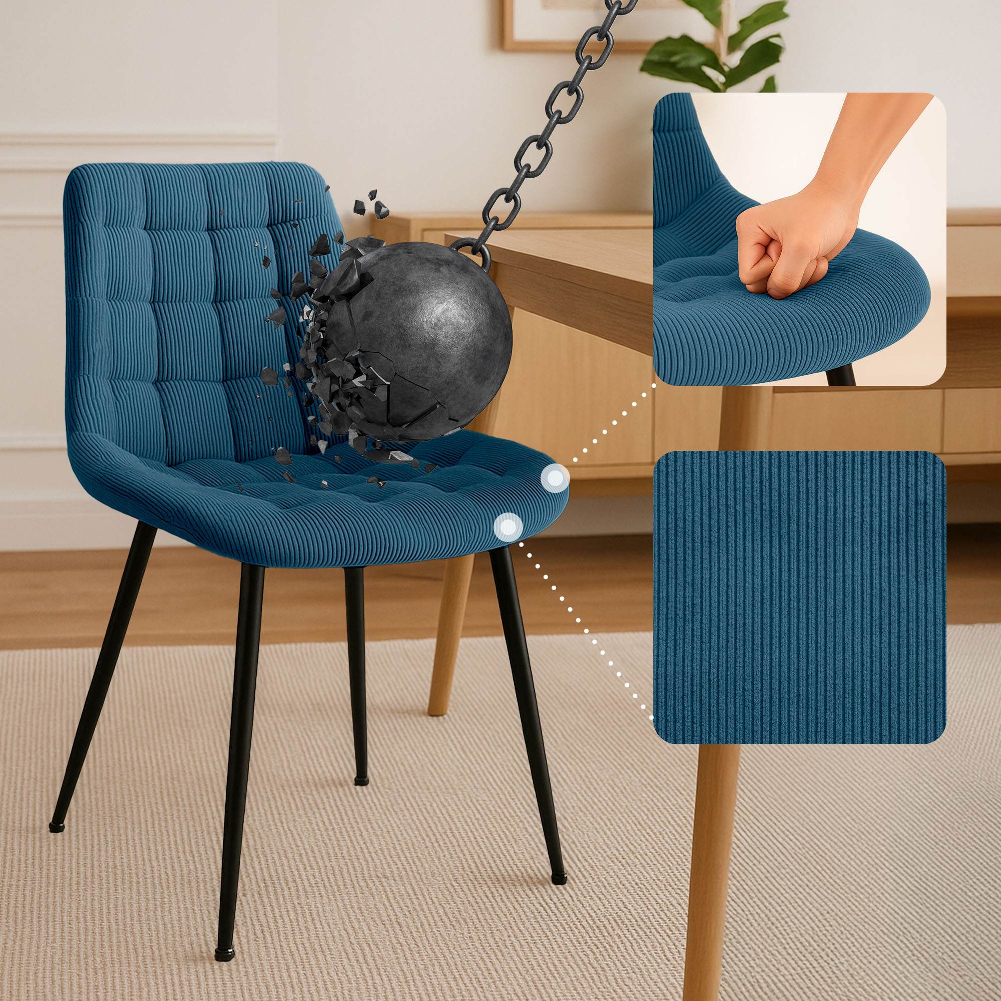 Silla de comedor Sardna Cord