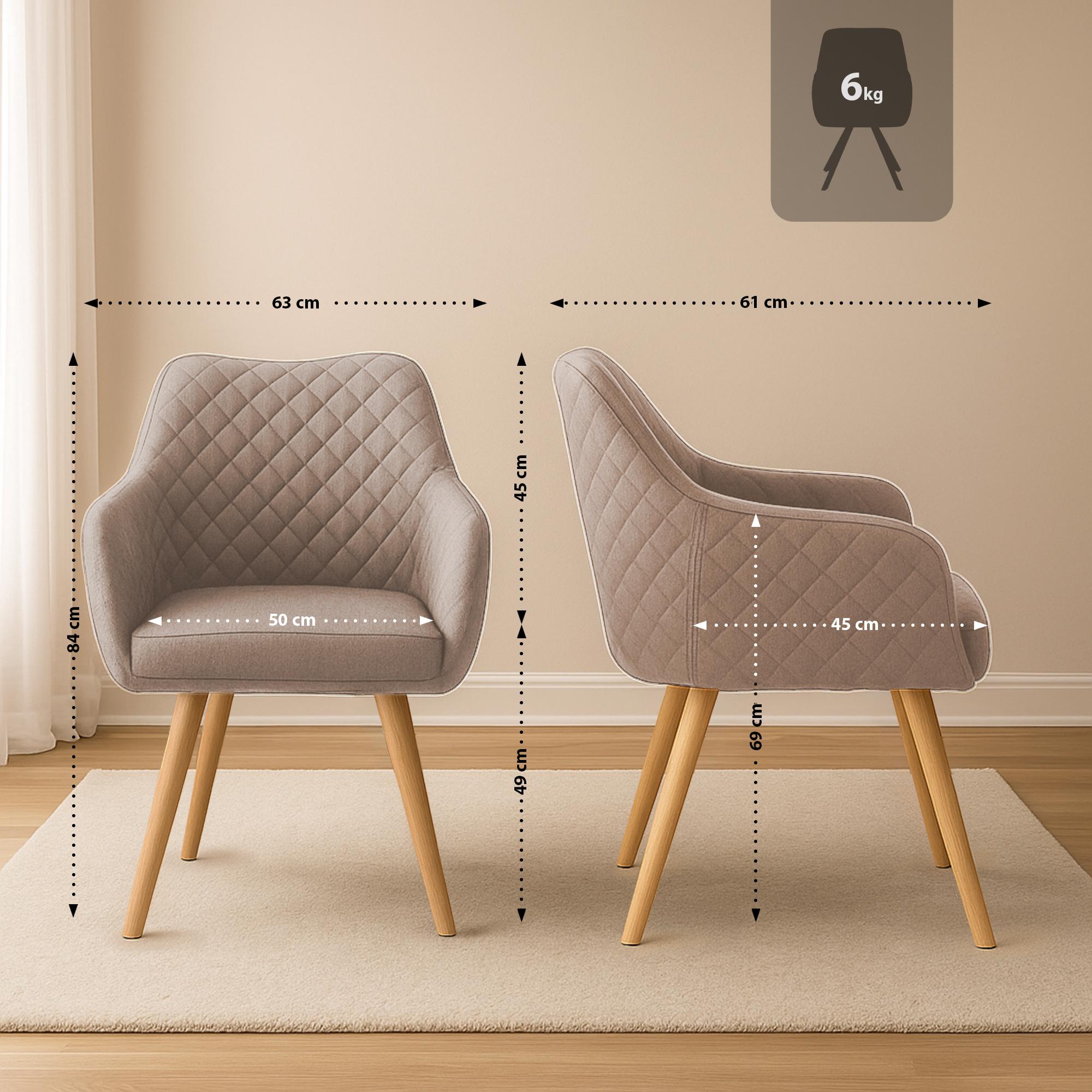 Silla de comedor Gent tela