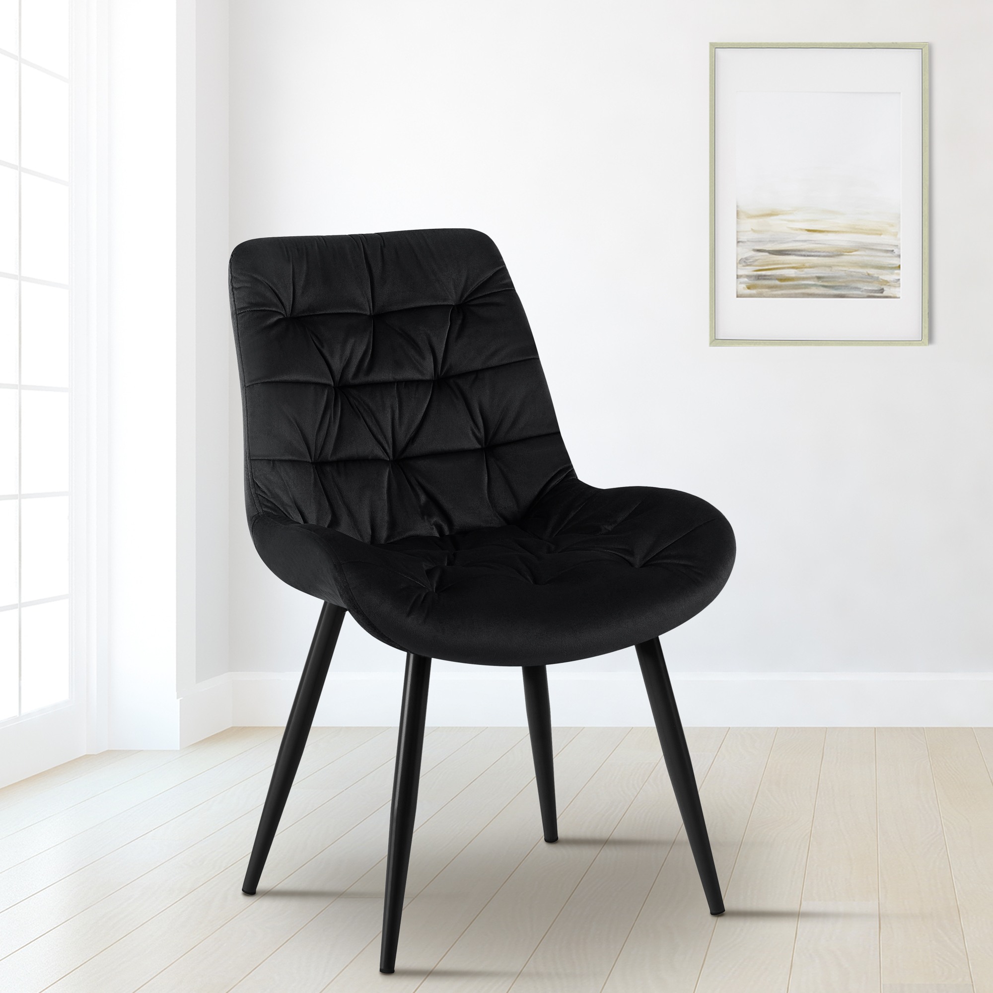 Silla de comedor de terciopelo Rossford