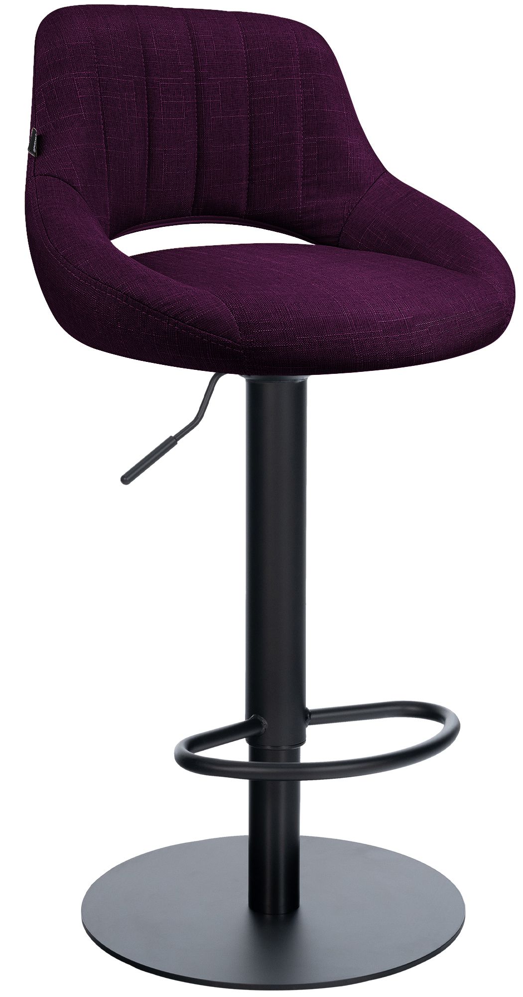 Taburete de bar Milet negro con base extra pesada