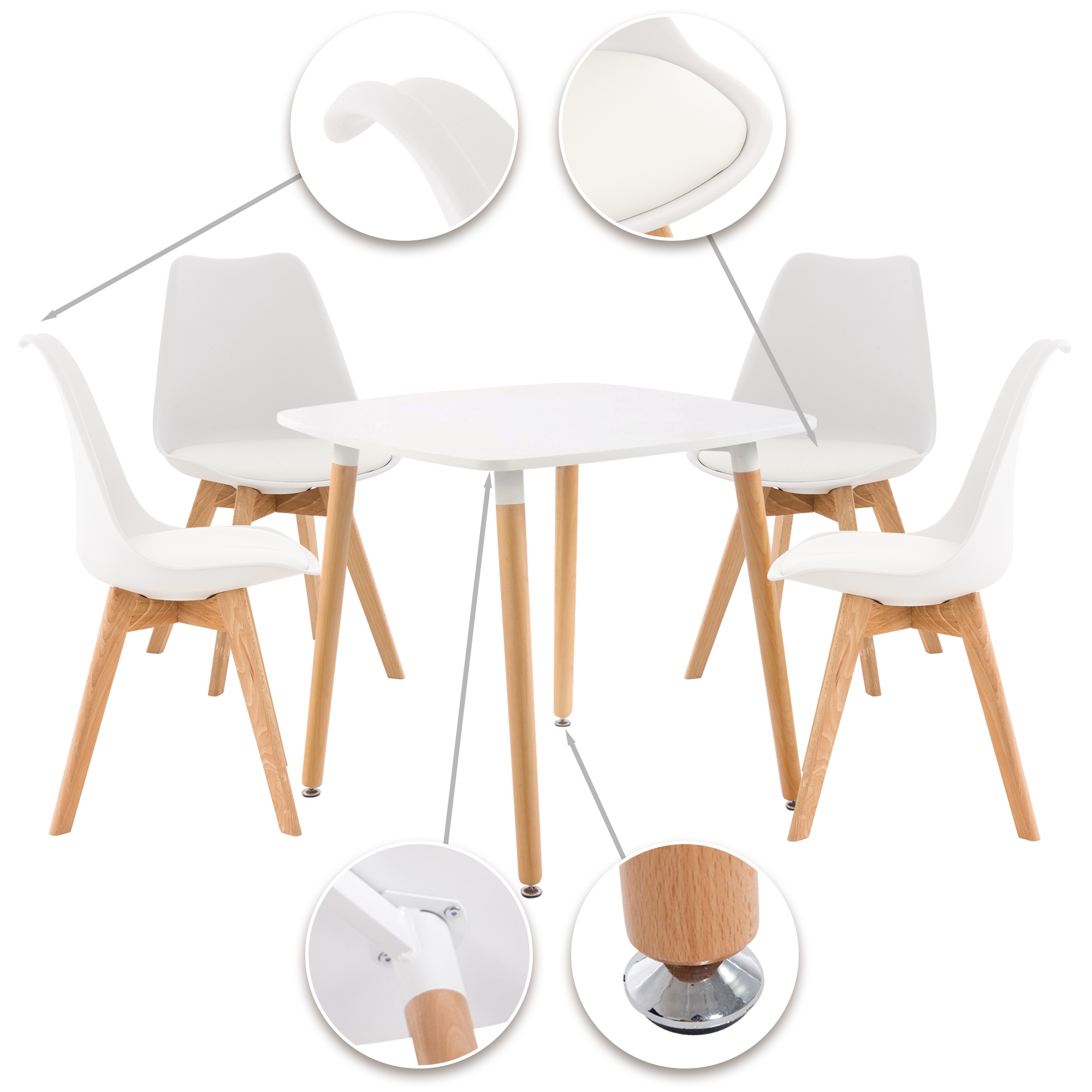 Juego de comedor Liborg para cuatro personas