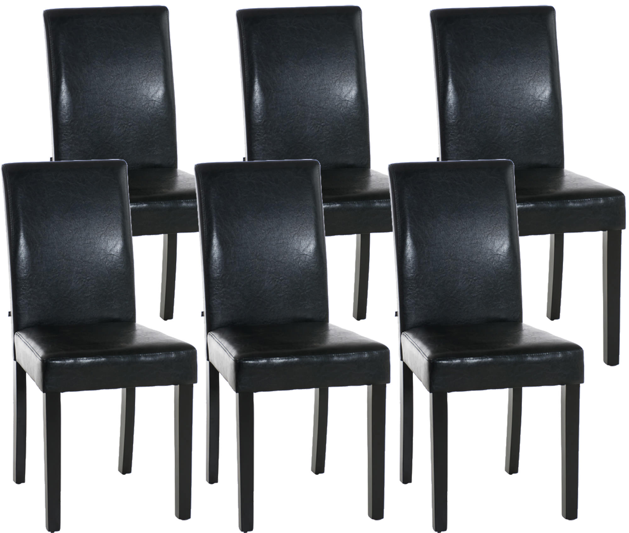 Set de 6 sillas de comedor Ina En Polipiel