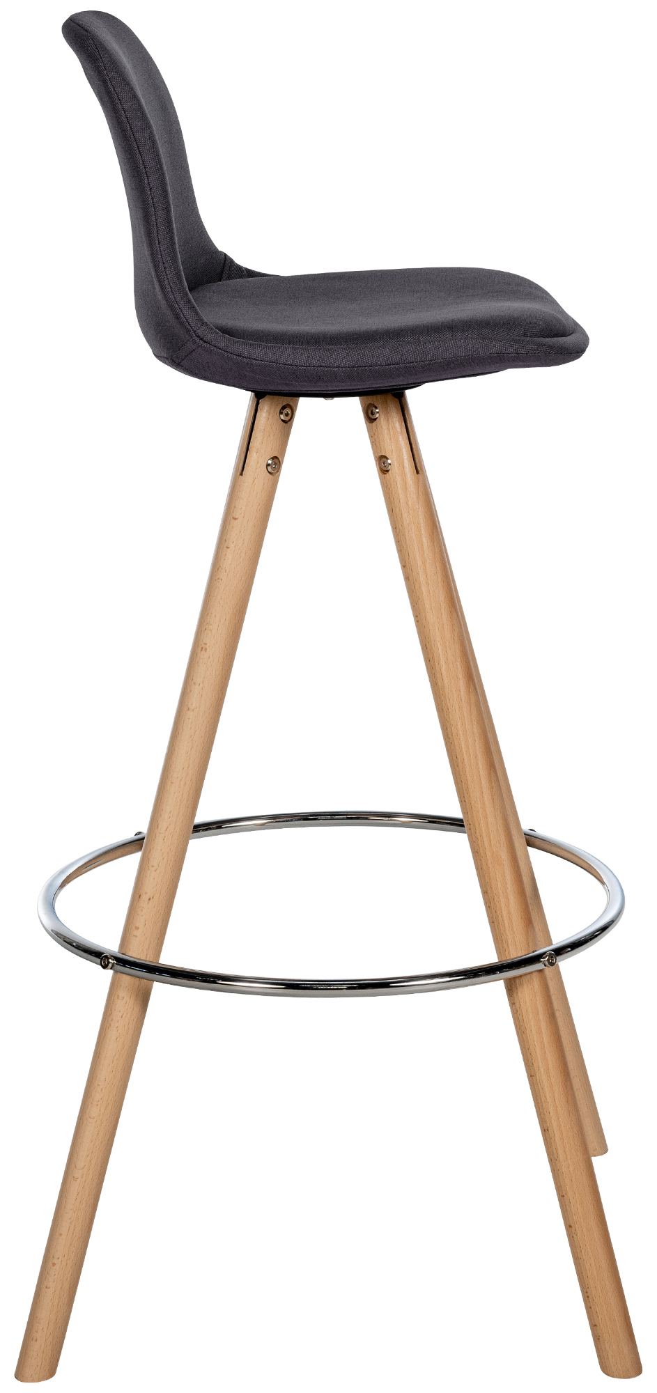 Taburete de bar Corbin de tela con base de 4 patas redondas
