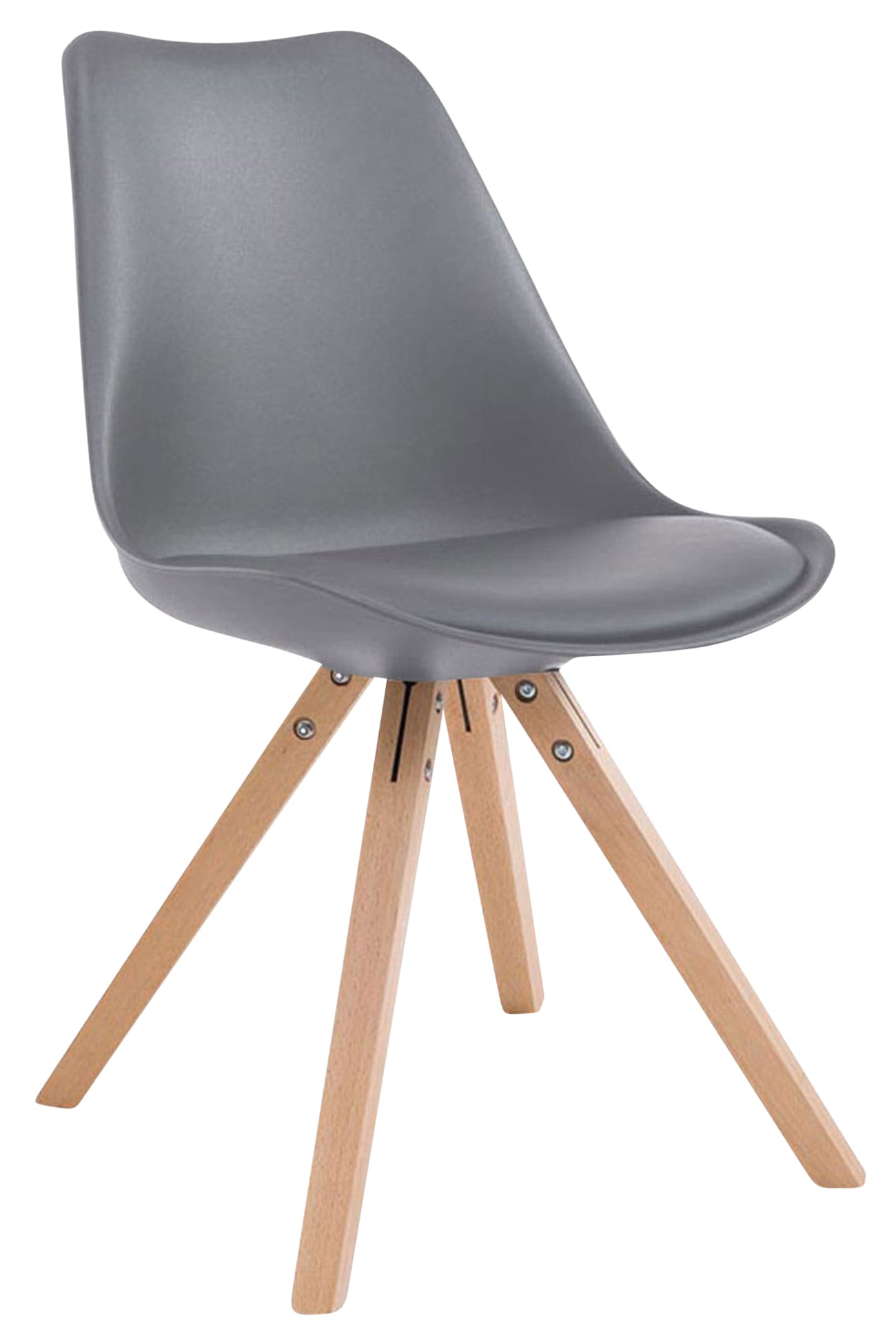 Set de 4 sillas para comedor Toulouse Square en polipiel