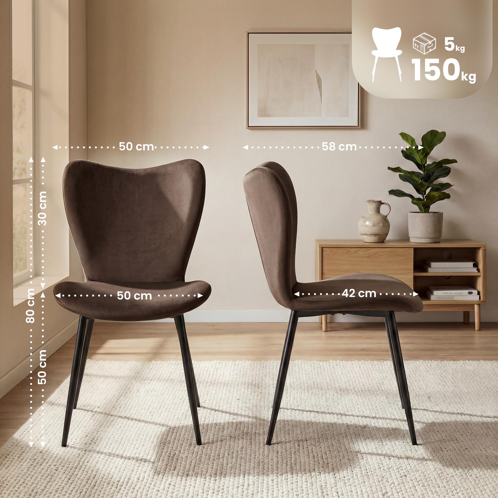 Juego de 2 sillas de comedor Maika