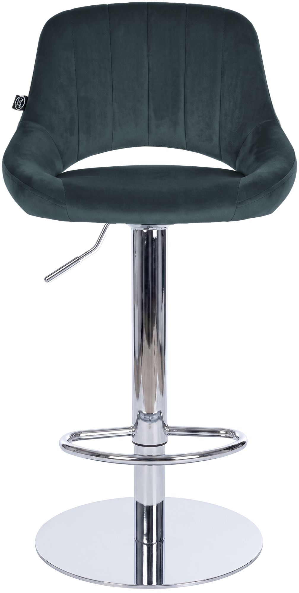 Taburete de bar Milet con estructura resistente cromada