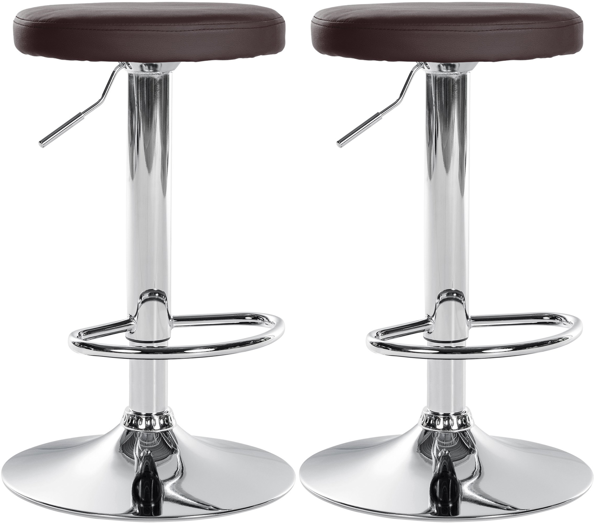 Set de 2 taburetes de bar Ponte en polipiel