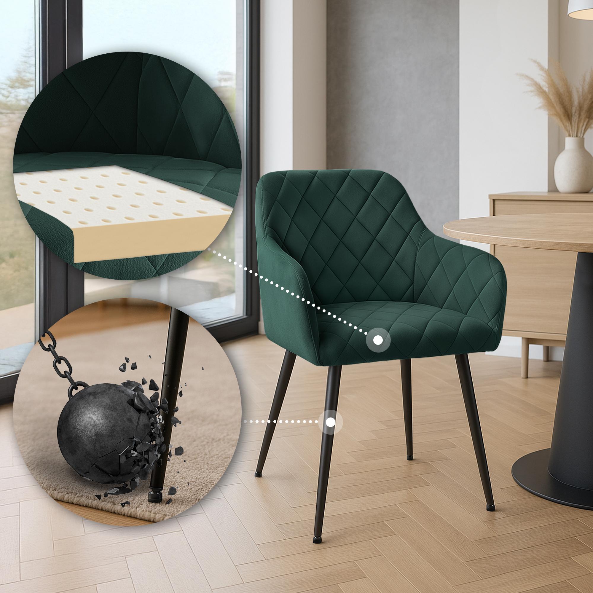 Silla de comedor Monett terciopelo