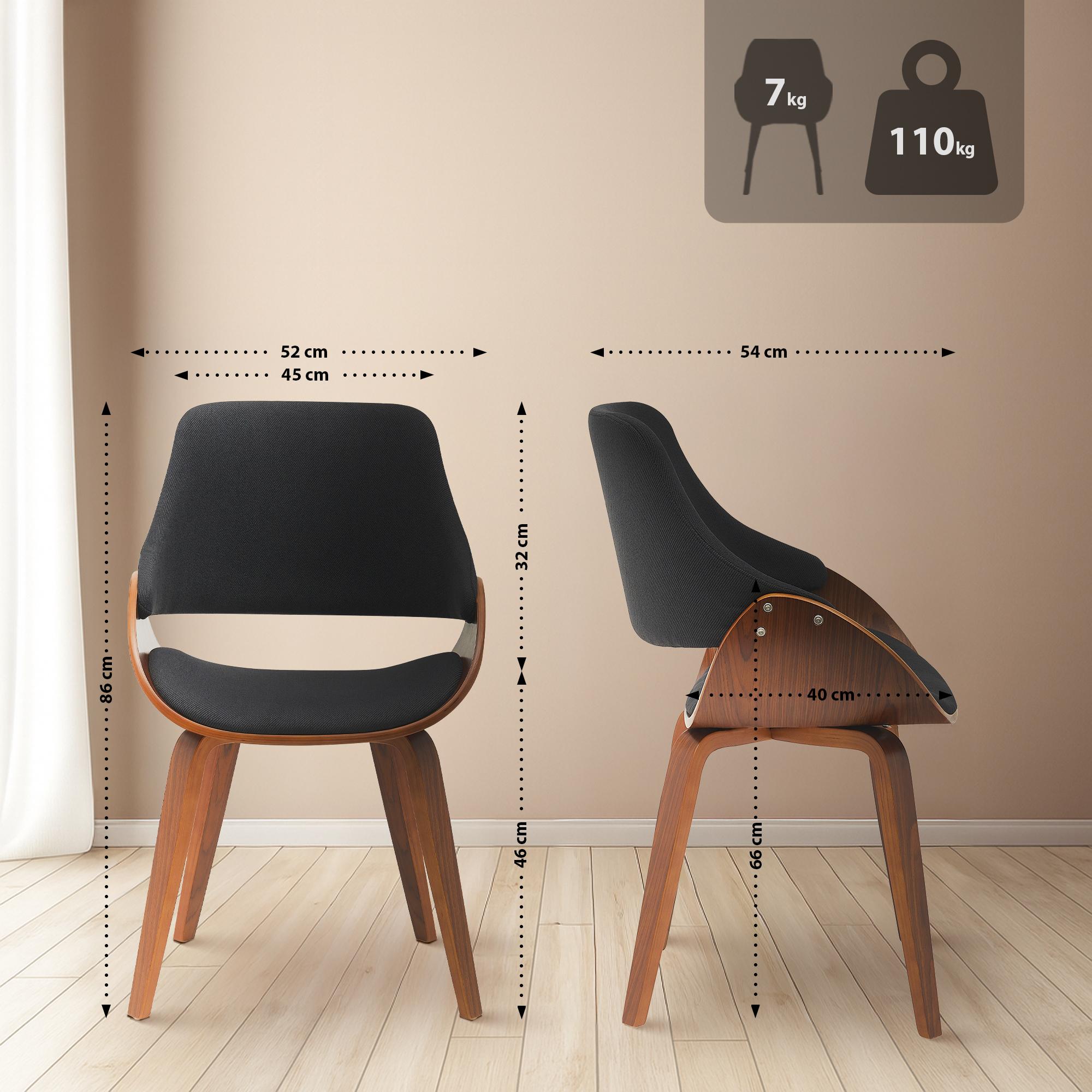 Conjunto de 2 Sillas de Comedor Vangale