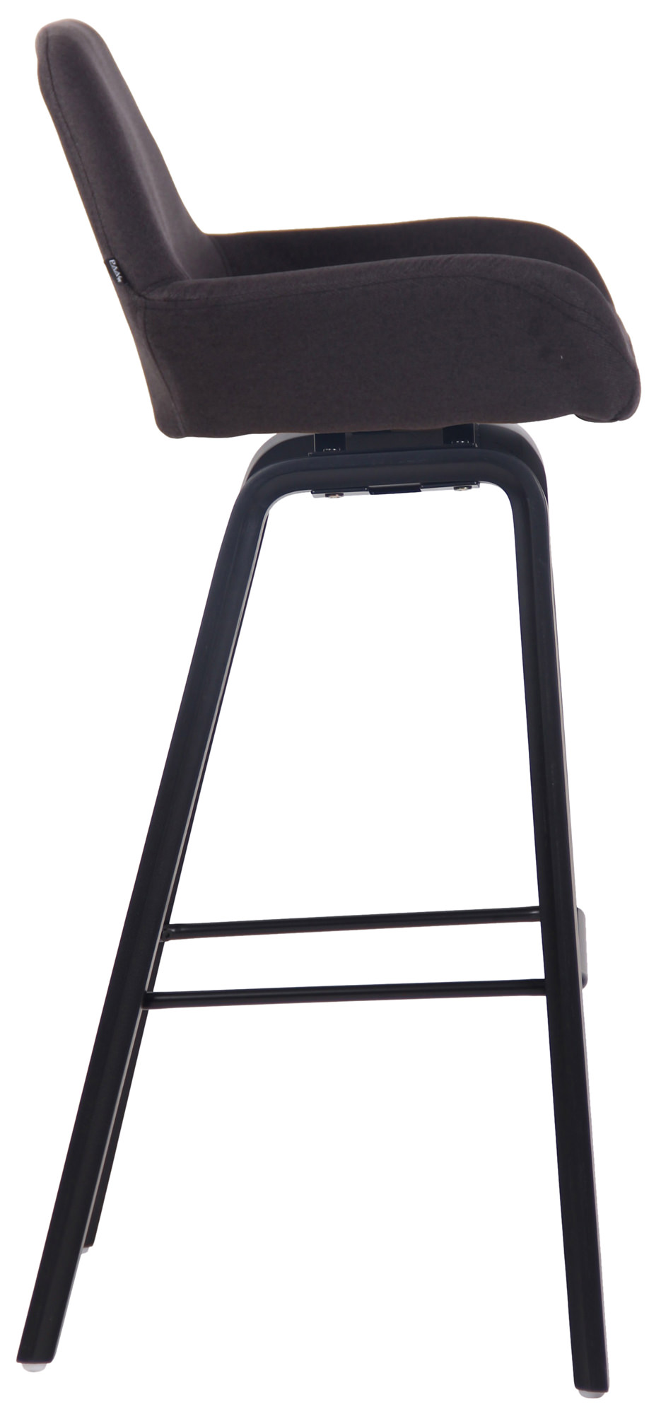 Taburete de bar Newnan de 4 patas con estructura de tela