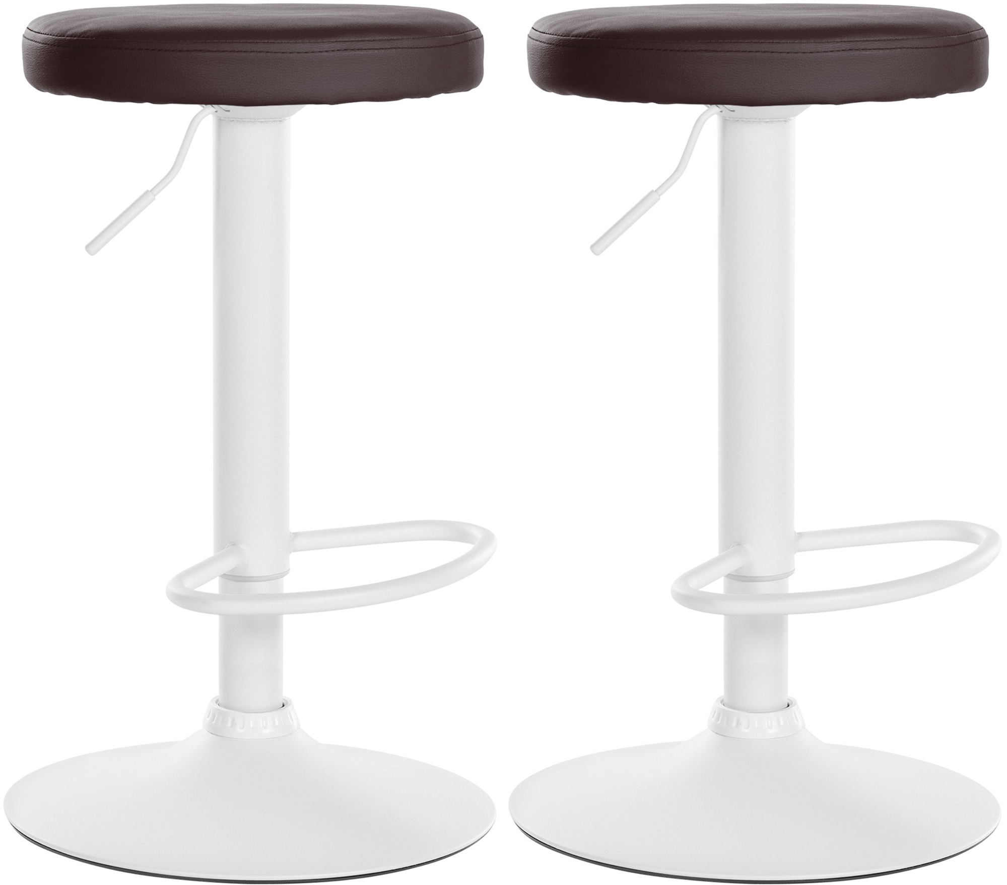 Set de 2 taburetes de bar Ponte en polipiel
