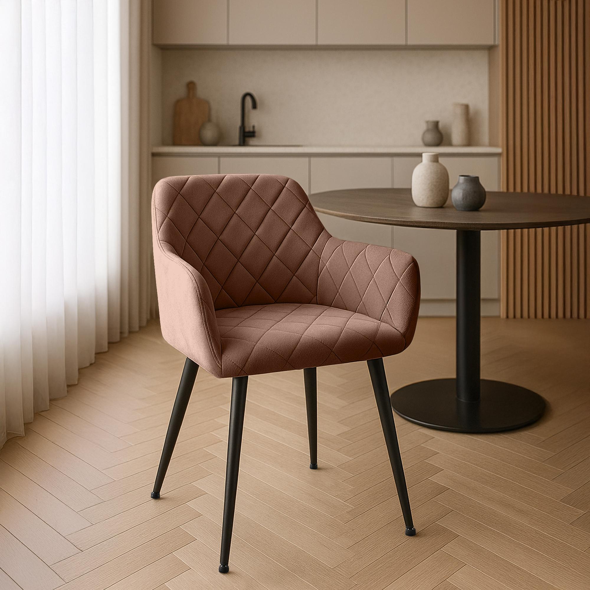 Silla de comedor Monett terciopelo