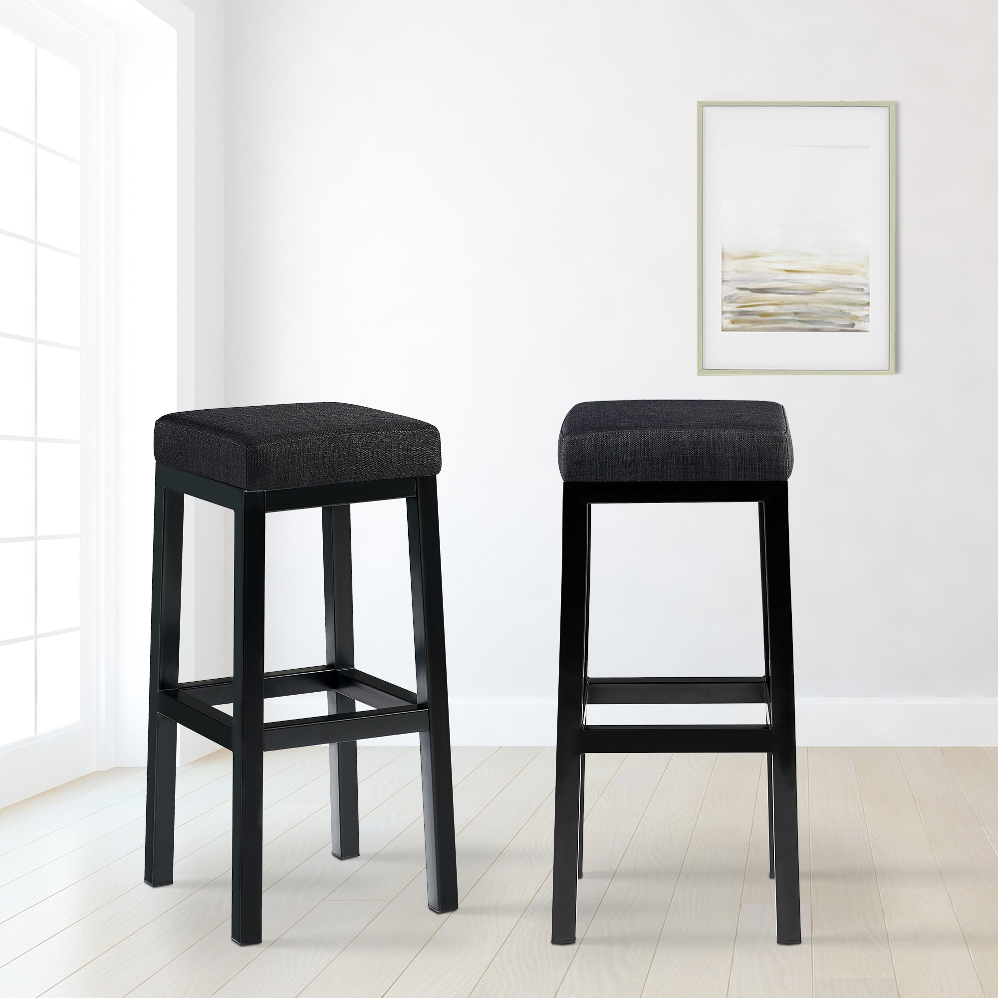 Taburete de bar Taylor Altura del asiento 83 cm Estructura de metal negro