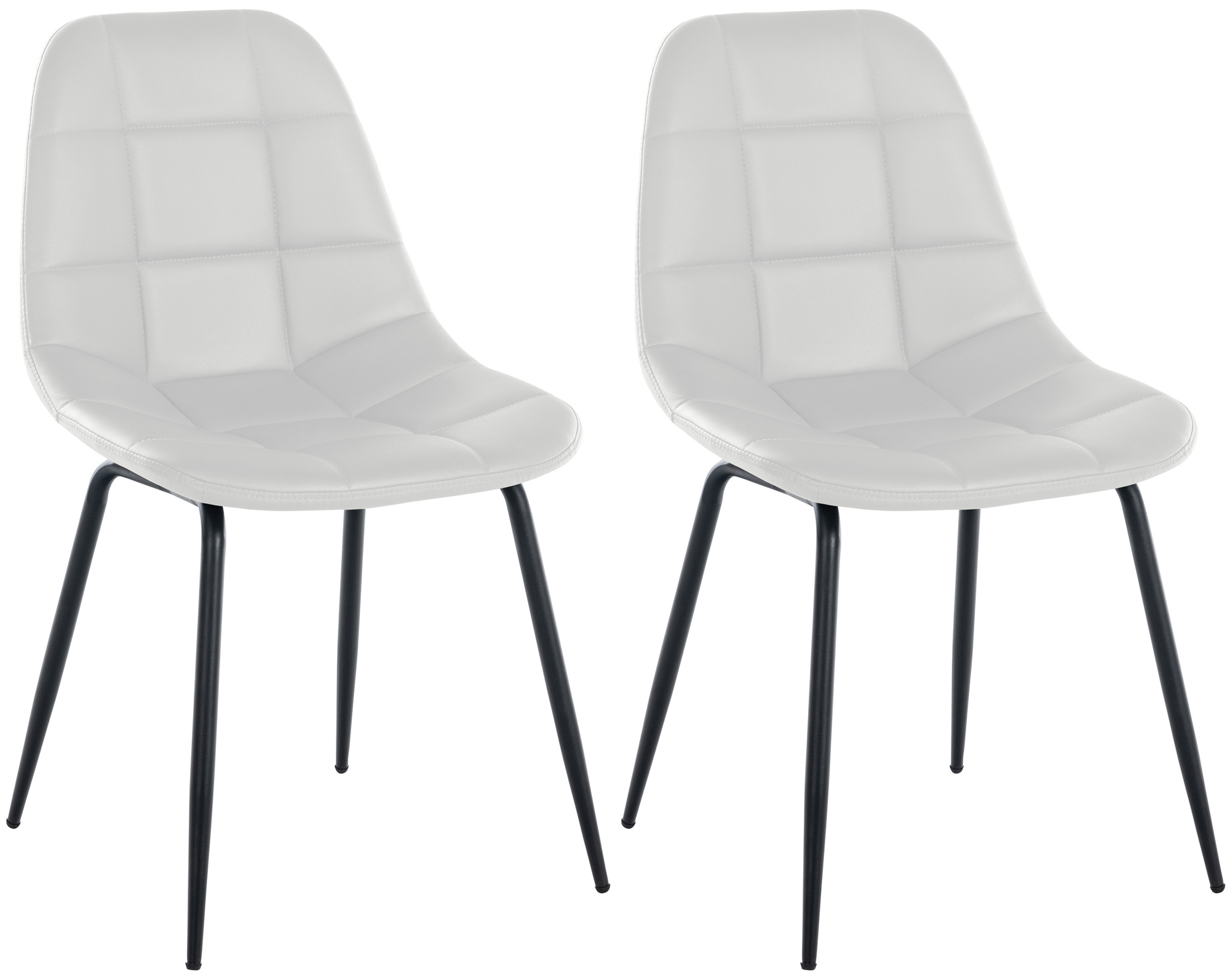 Set de 2 Sillas de comedor Tom en tela o polipiel