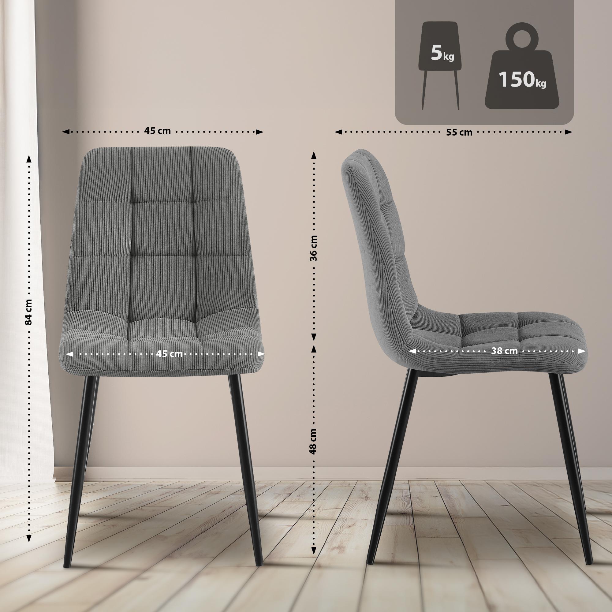 Silla de comedor Antibes Cord