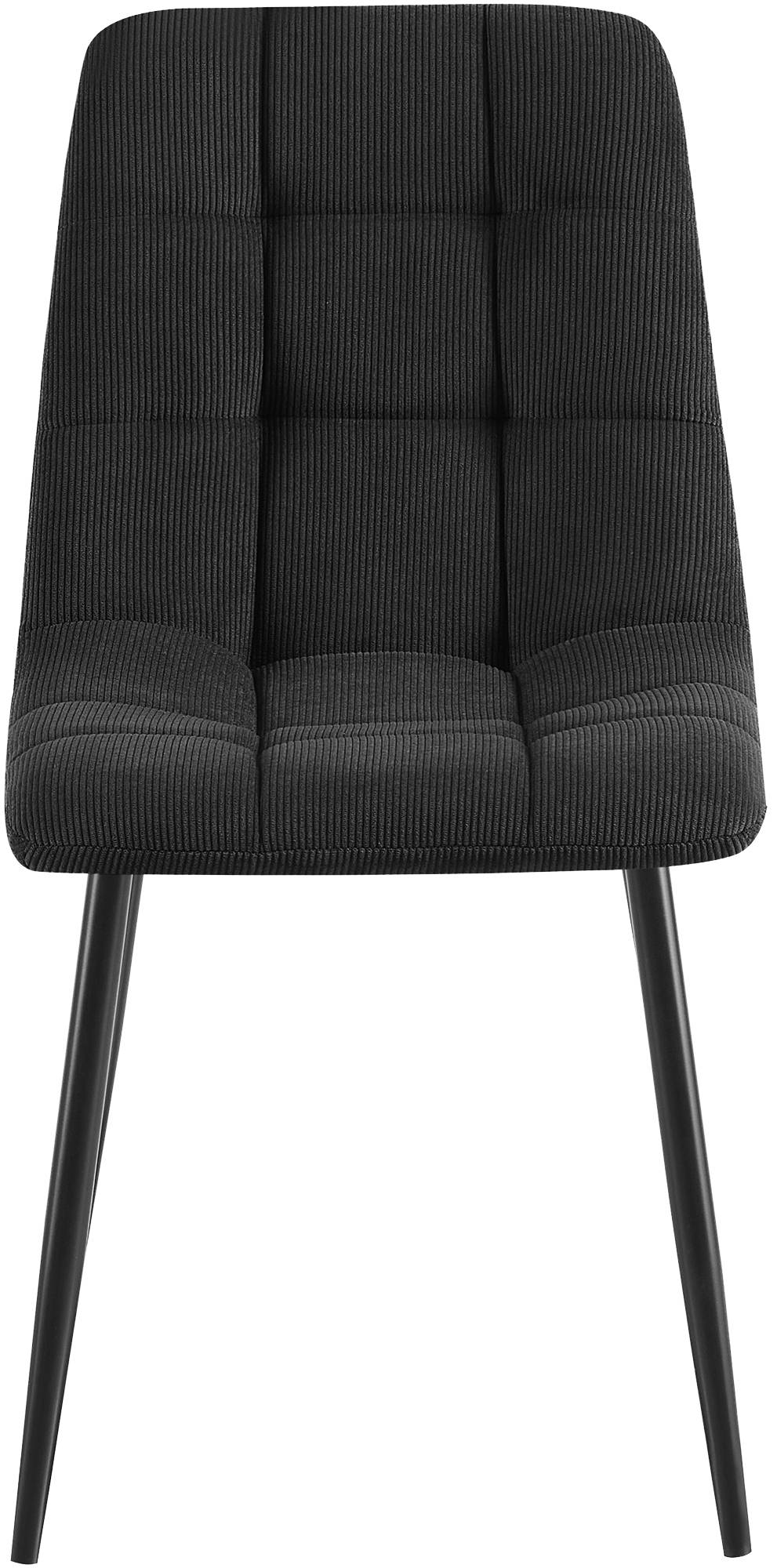 Set de 2 sillas de comedor Antibes de pana