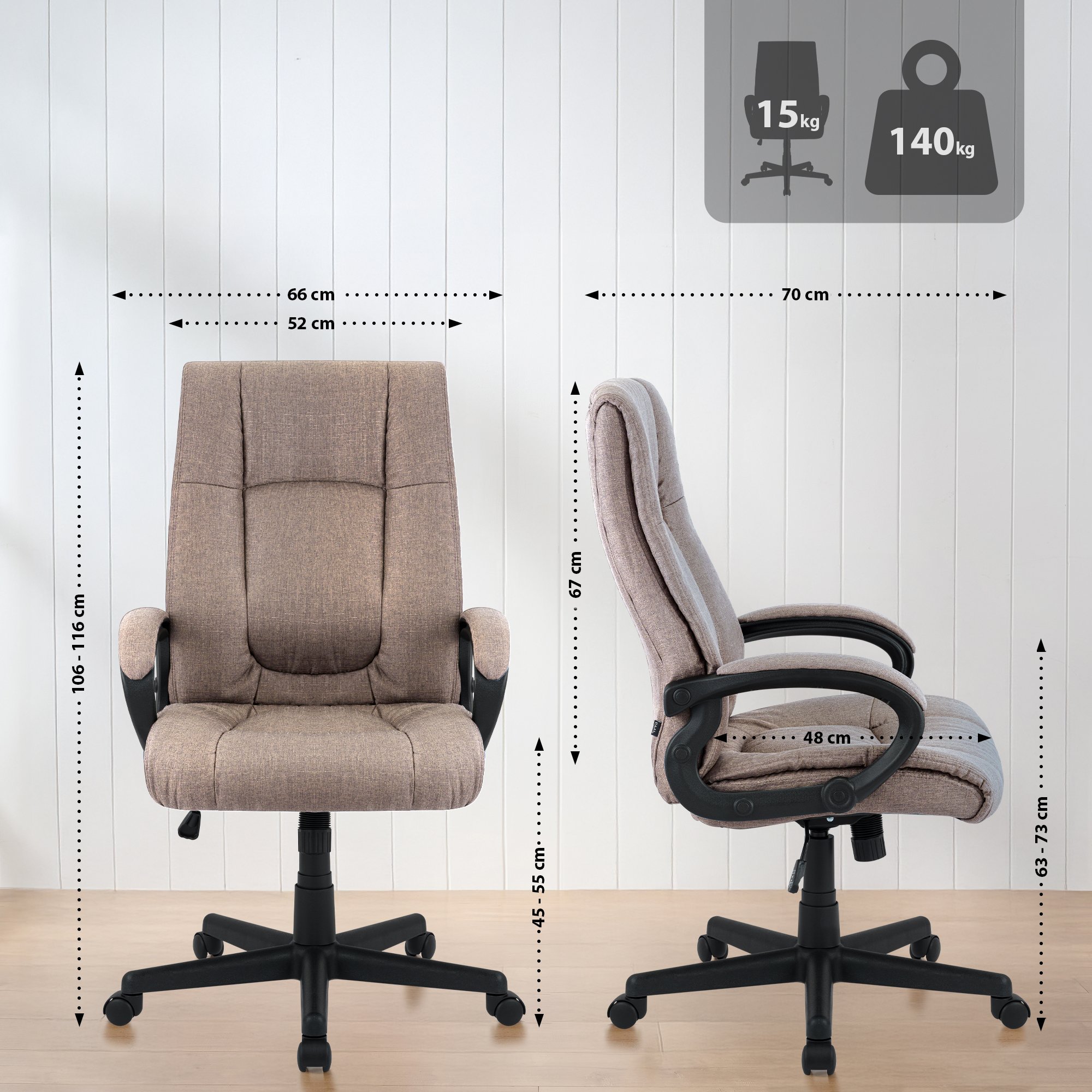 Silla de Oficina XL Sparta Tela