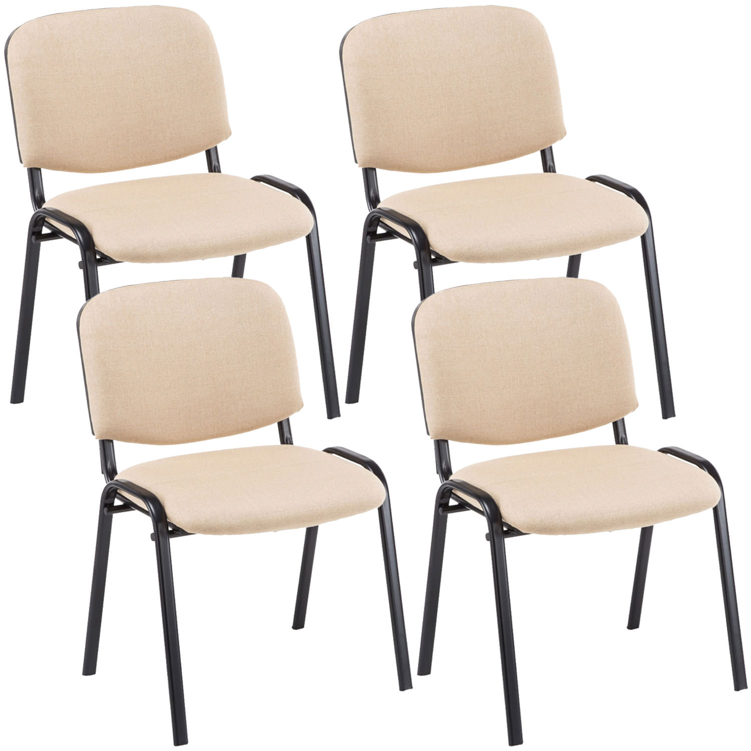 Set De 4 Sillas De Reuniones Ken En Tela