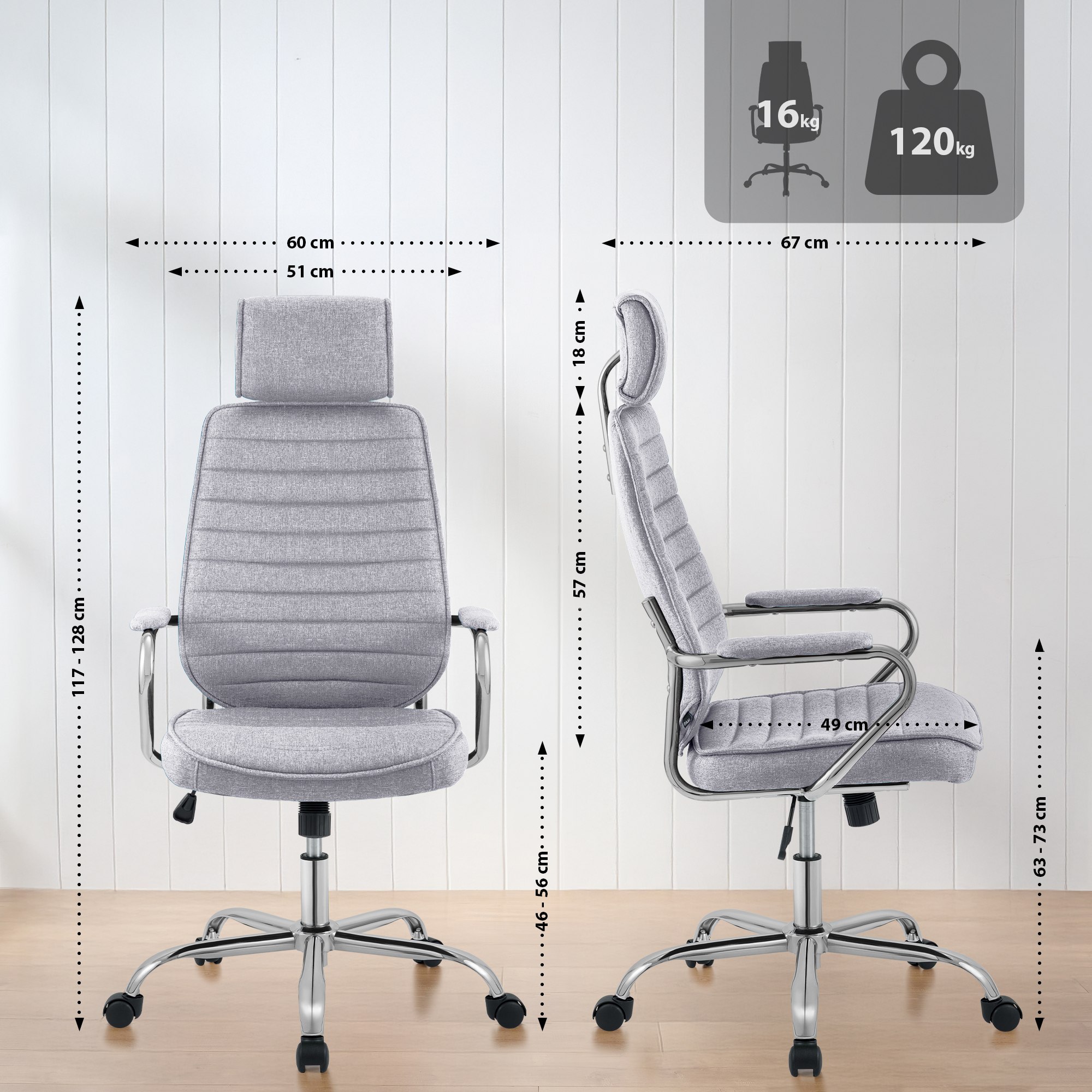 Silla de Oficina Rako Tela