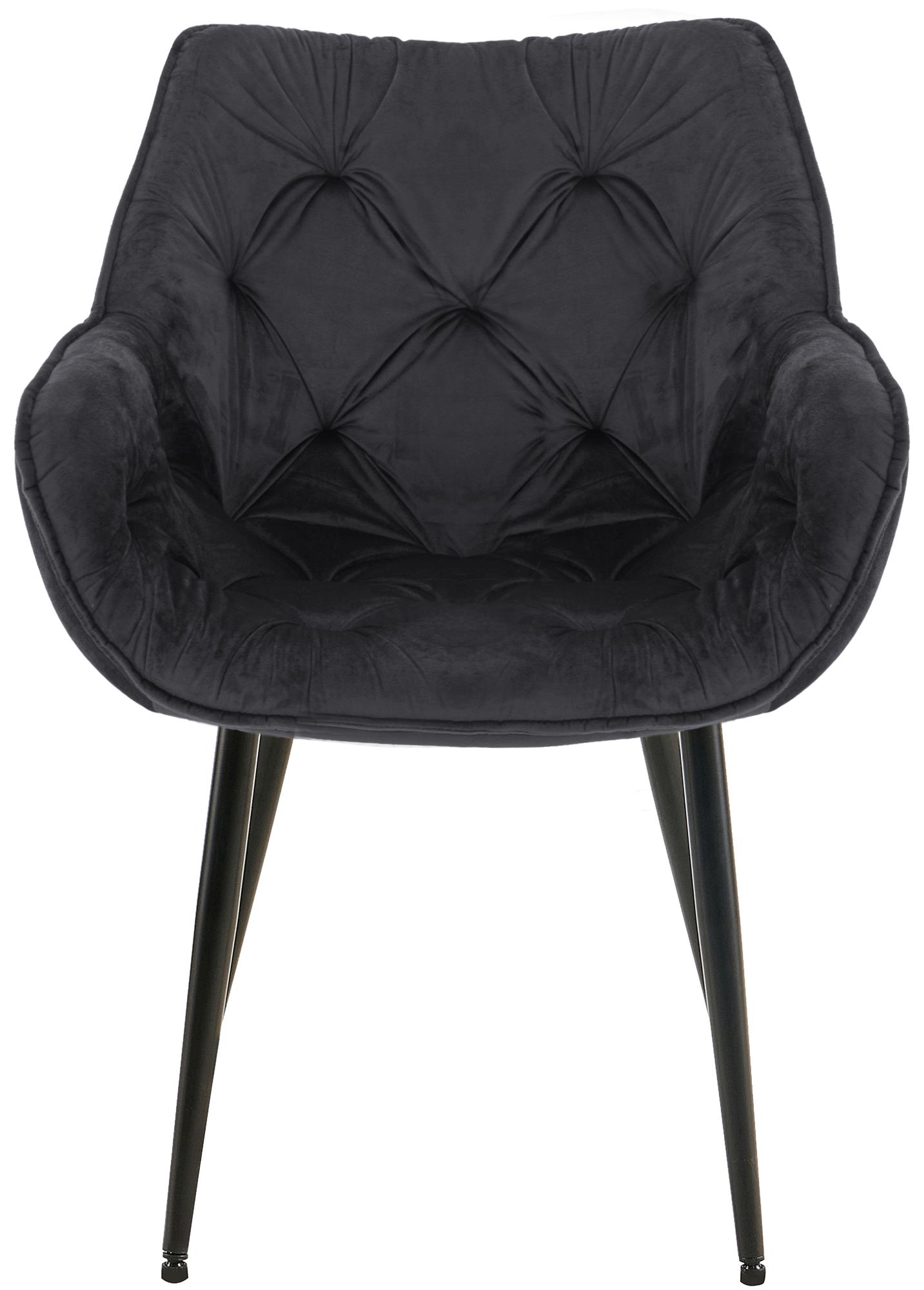 Set de 2 Sillas de comedor Tanna en terciopelo