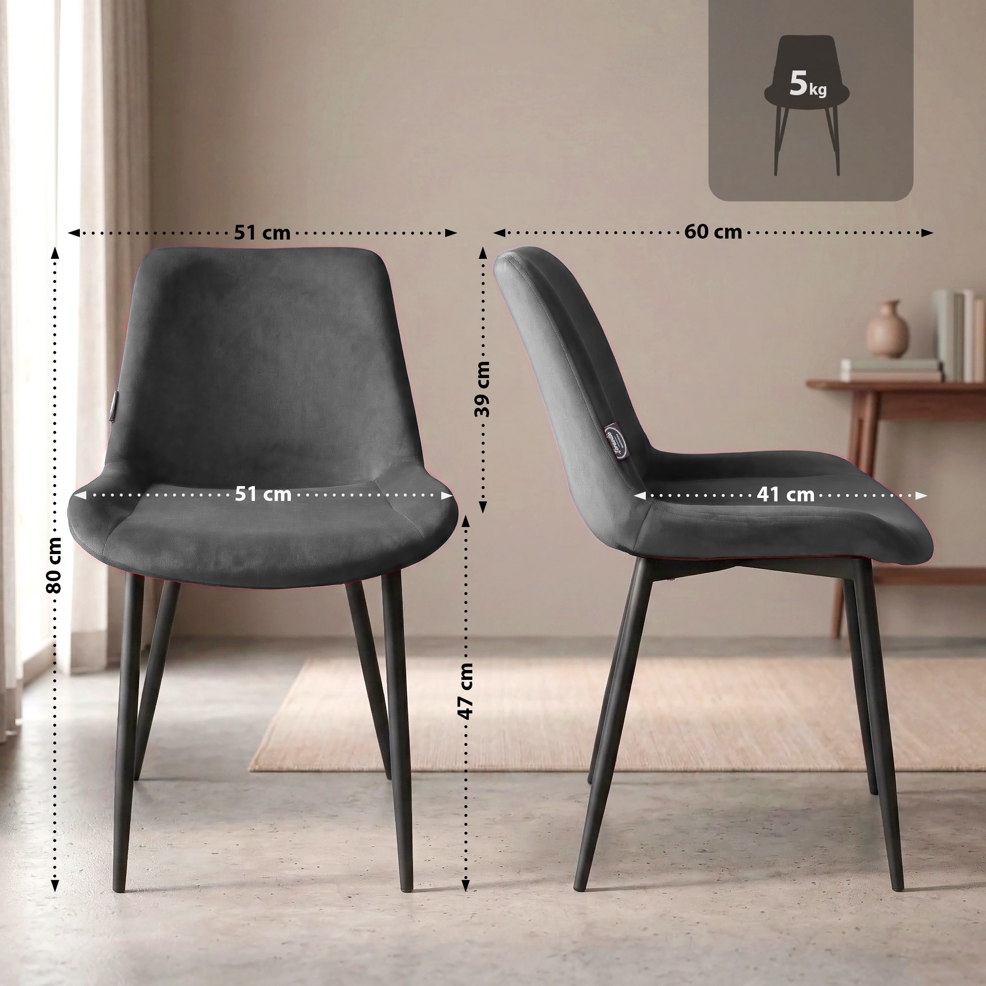 Silla de Comedor Victoria de Terciopelo - Confort y Estilo Moderno