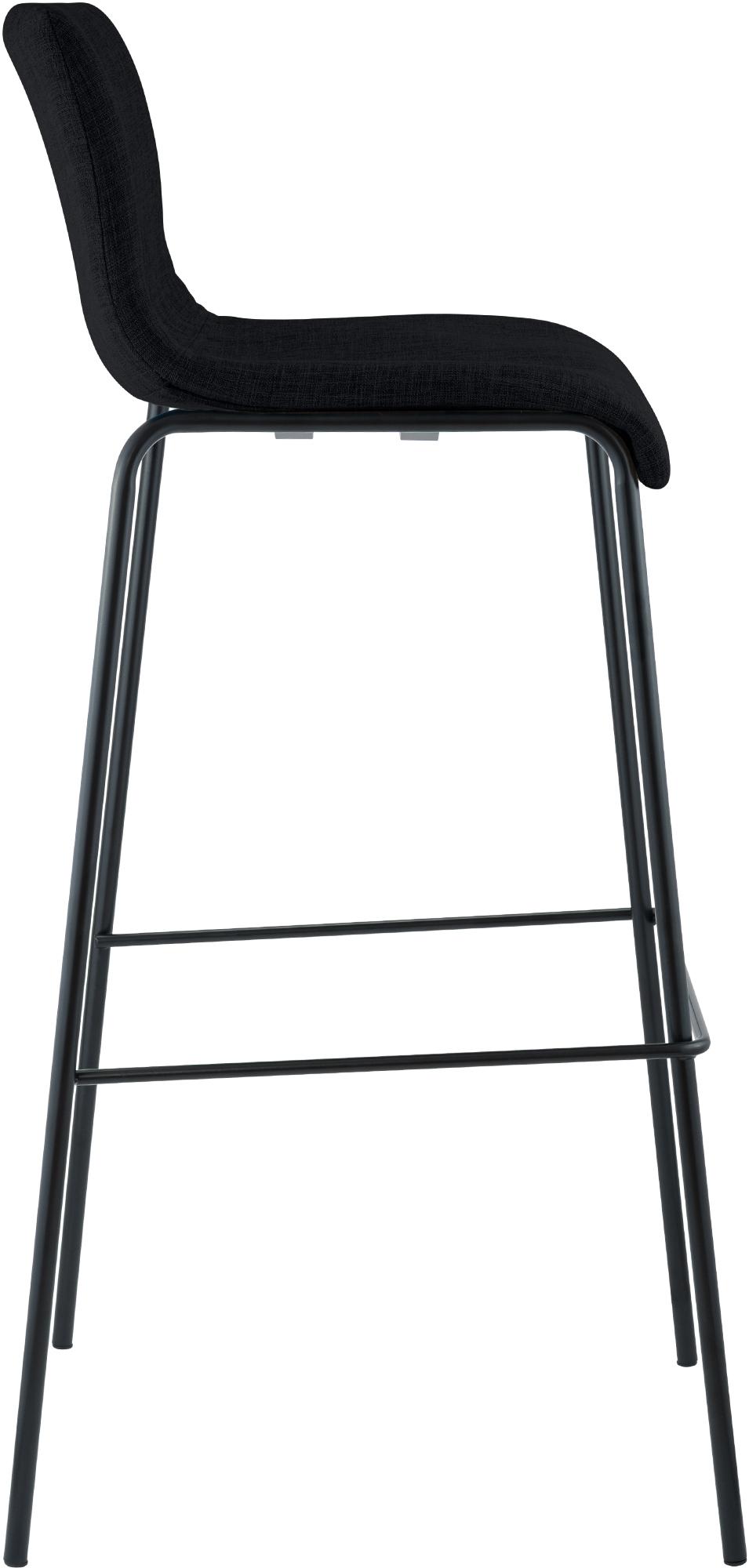 Juego de 2 taburetes de bar Hover, tela, base de cuatro patas