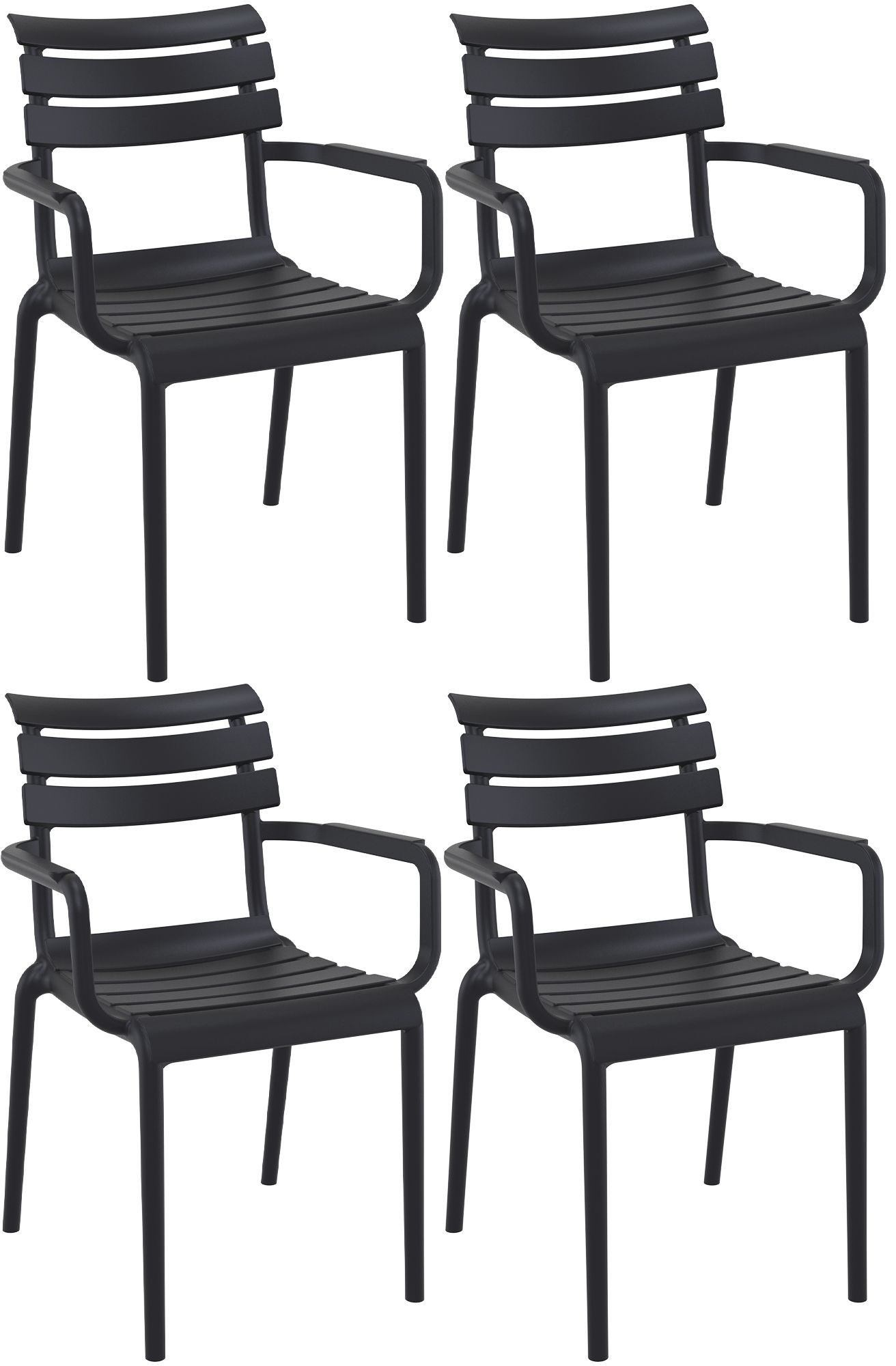 Set de 4 Sillas de Jardín Paris