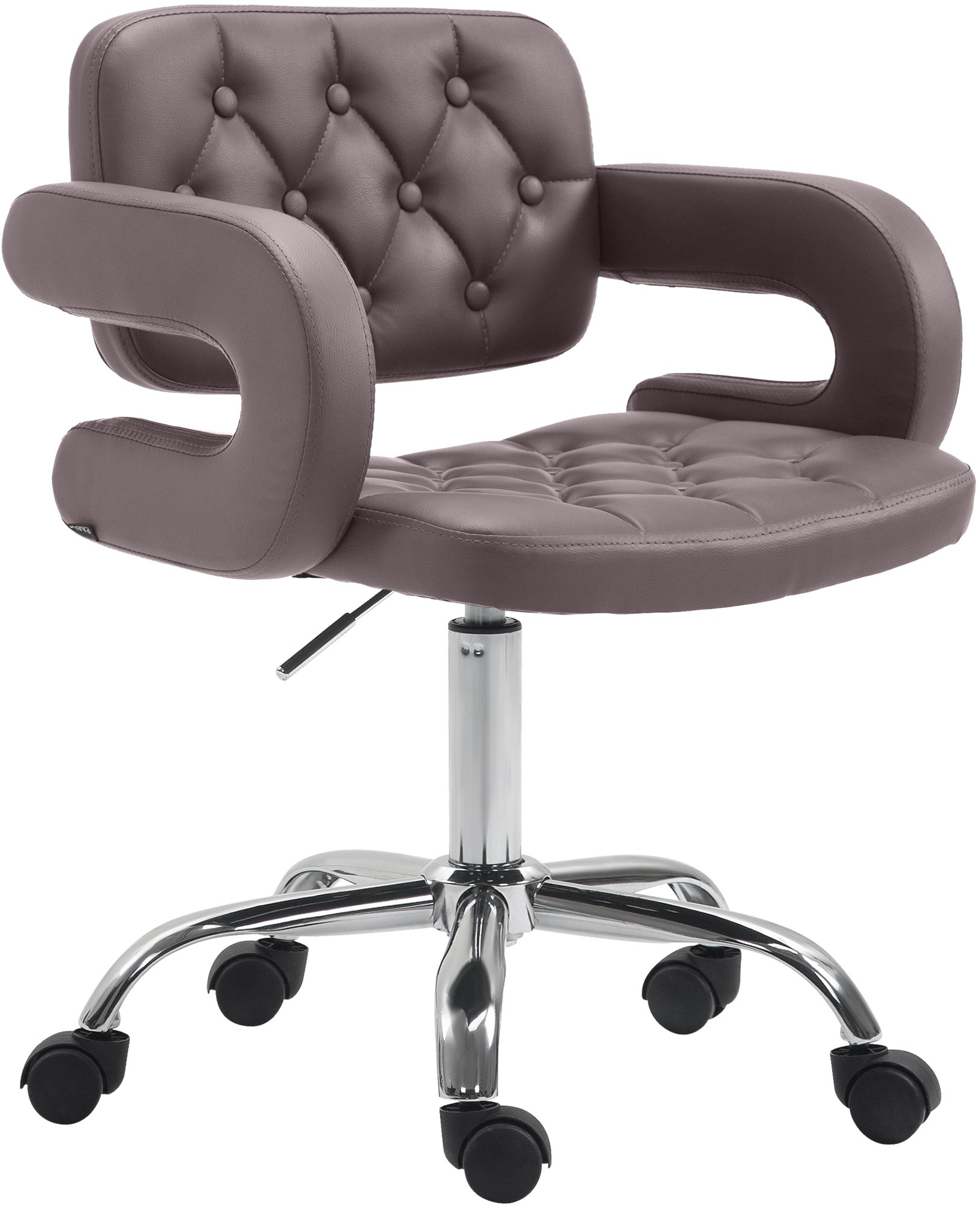 Taburete con Ruedas Dublin en Cuero PU