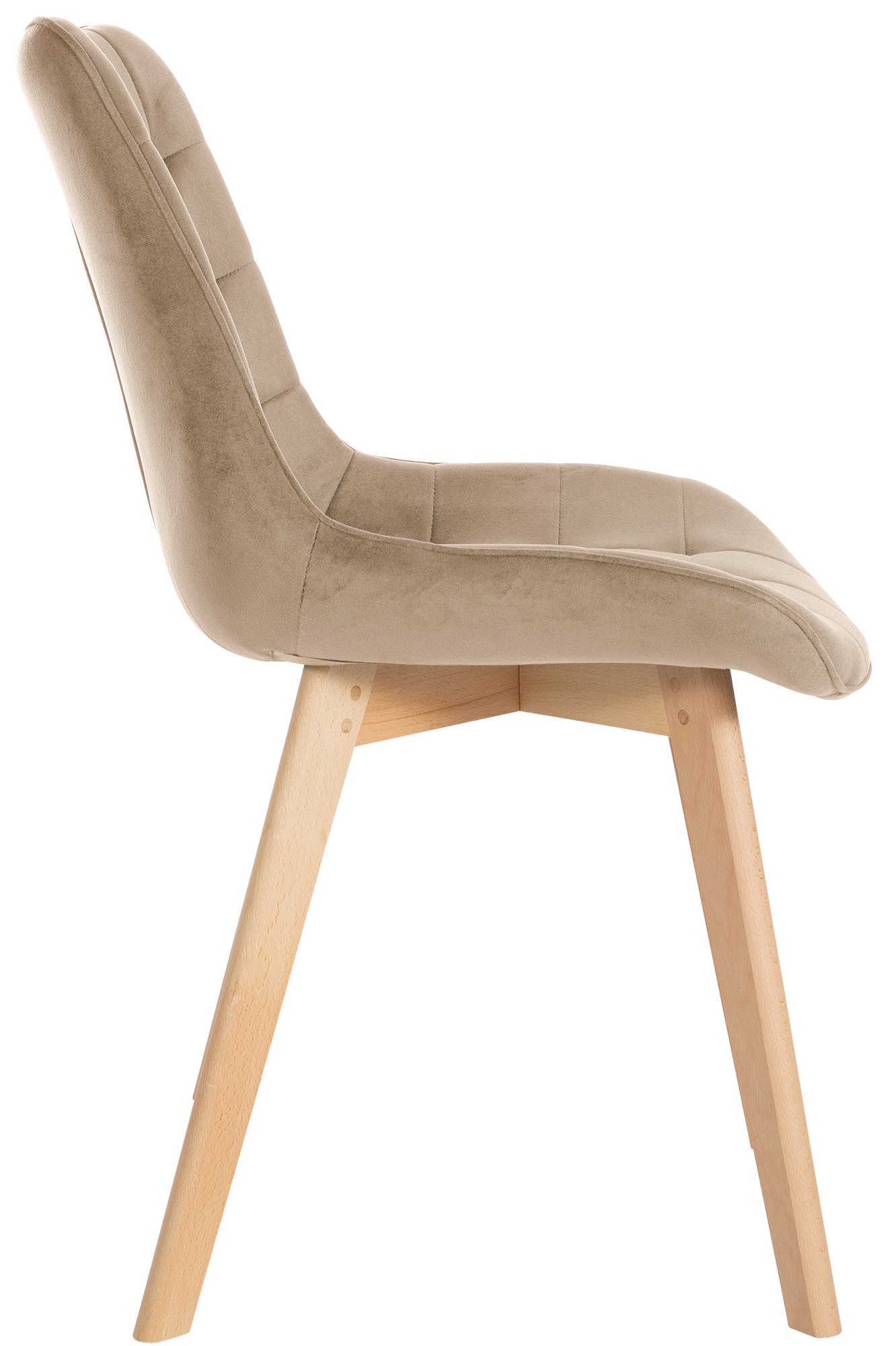 Silla de comedor Brook en terciopelo