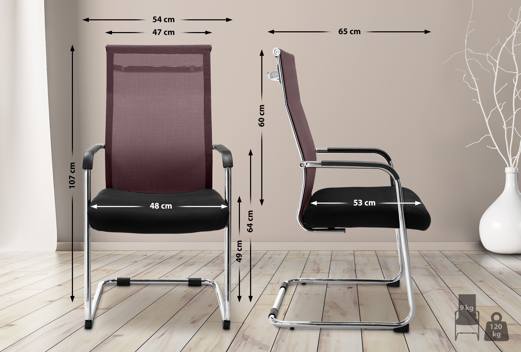Silla De Reuniones Cantiléver Brenda