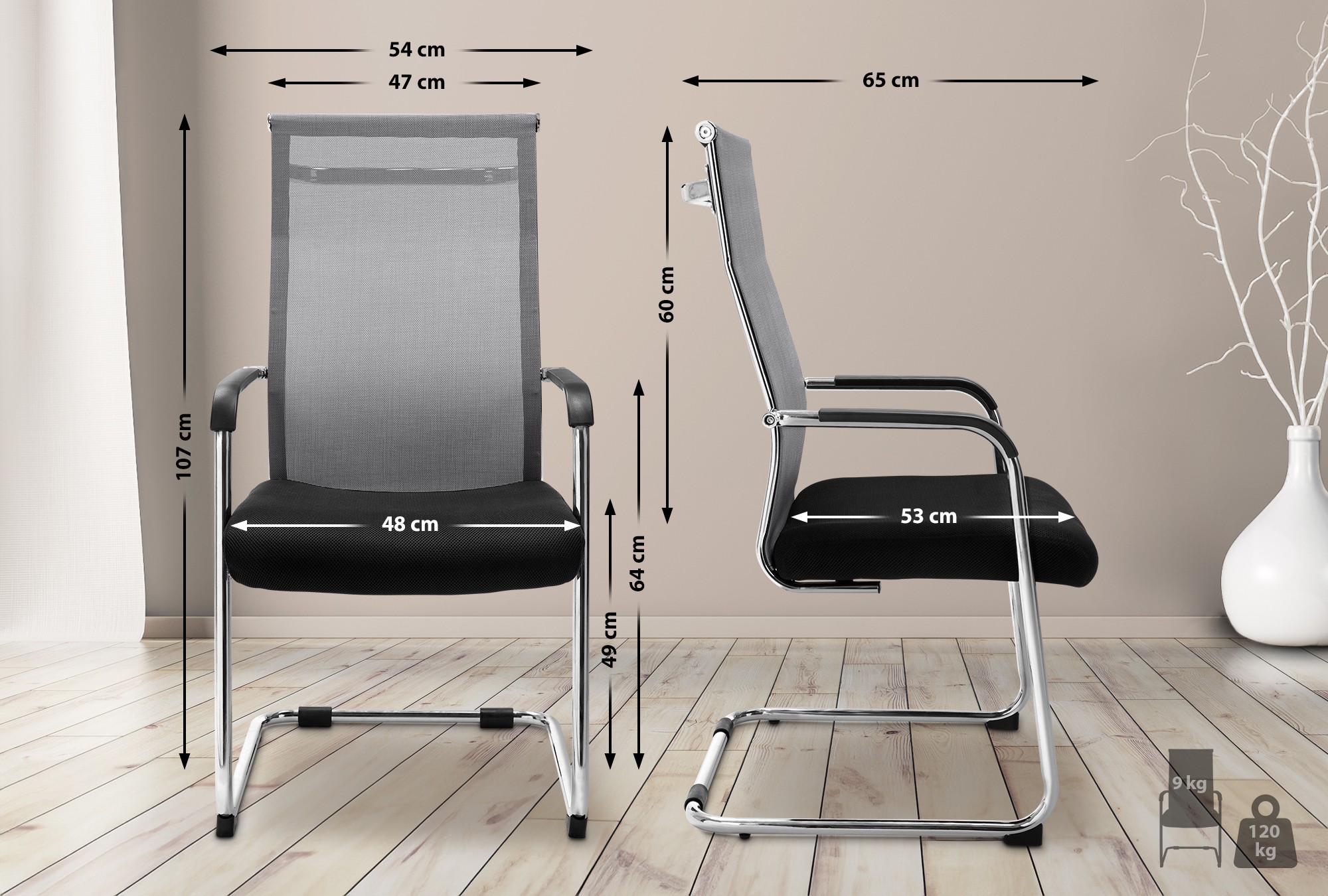 Silla De Reuniones Cantiléver Brenda