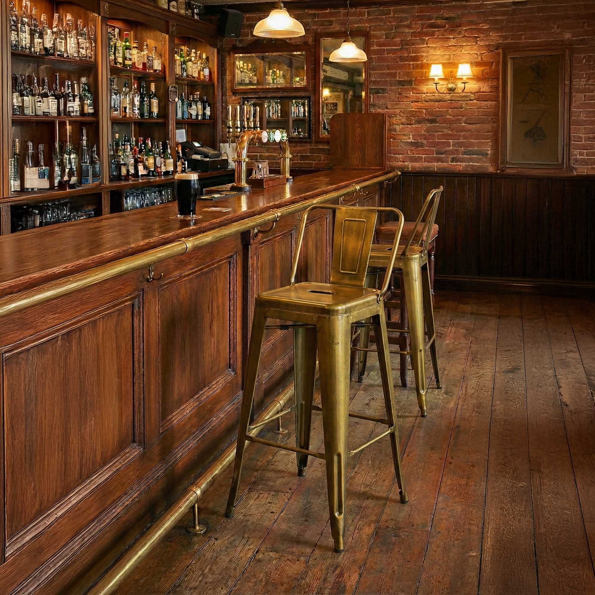 Juego de 4 taburetes de bar Mason