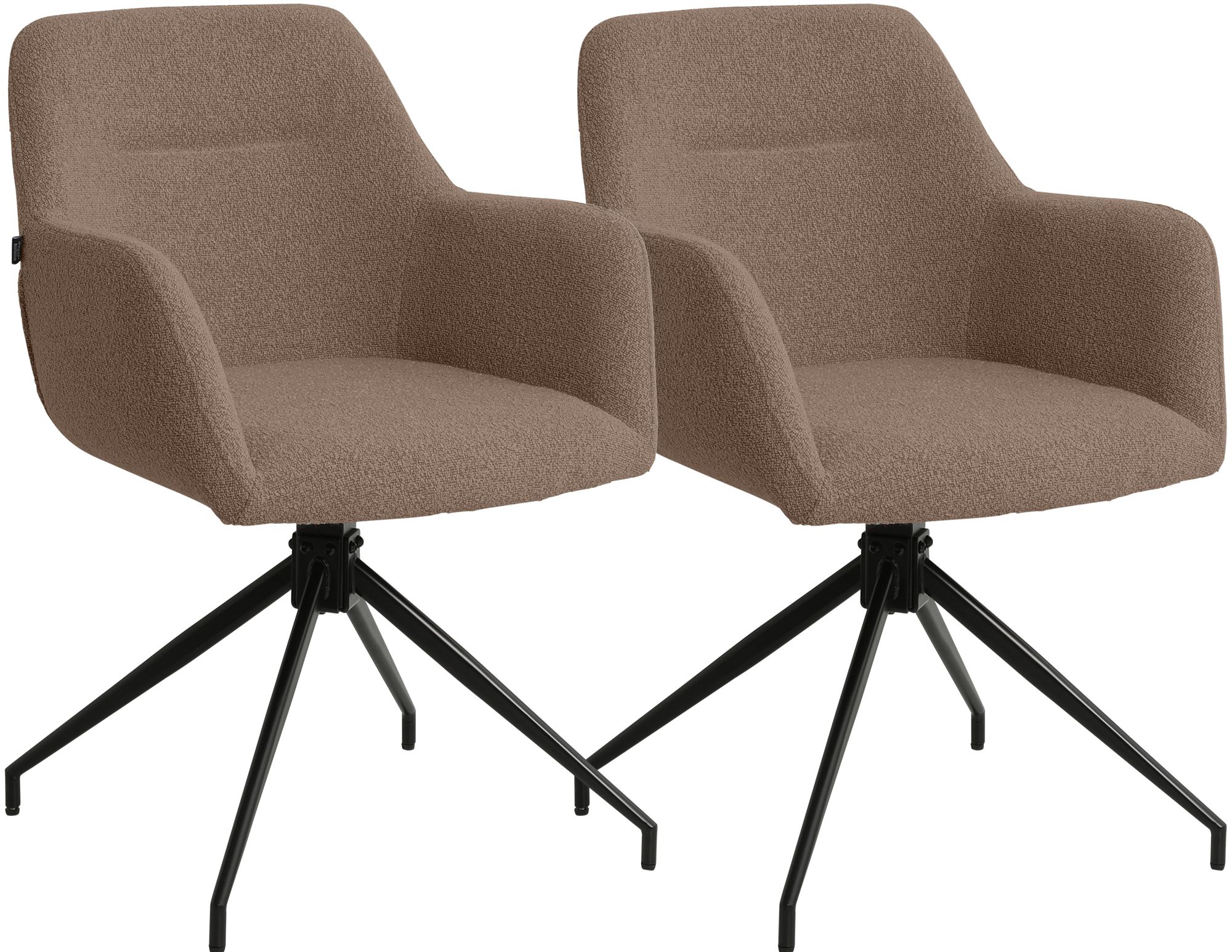 Set de 2 Sillas de Comedor Merlinda Tela de Borreguito