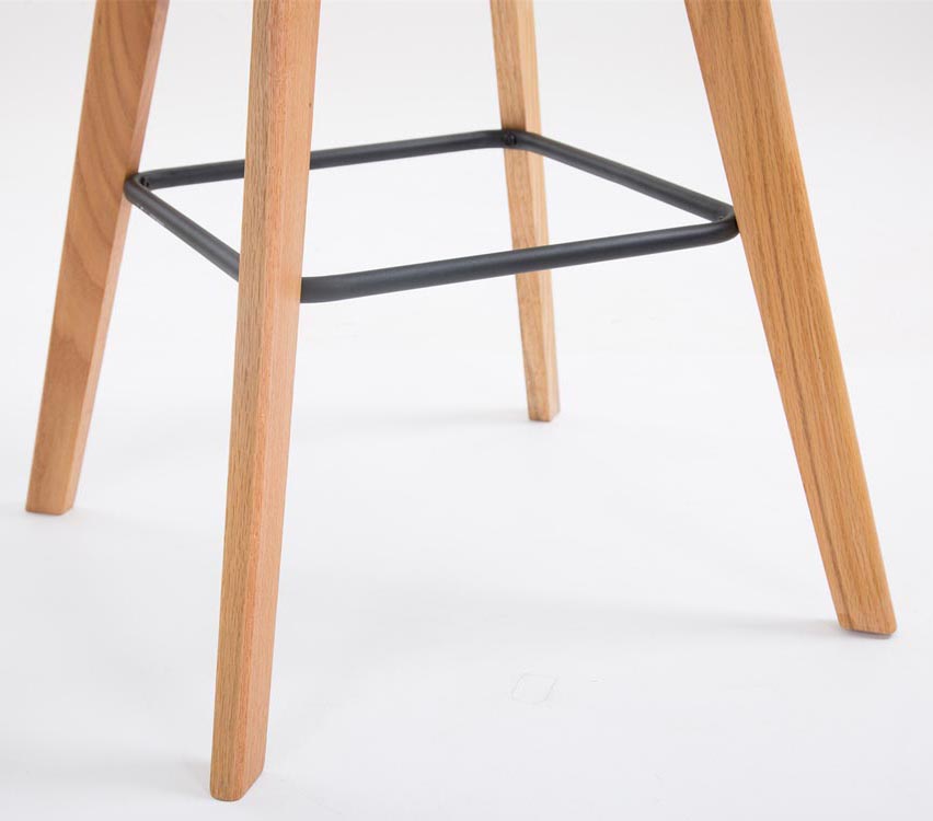 Set De 2 Taburetes De Bar Metz Con Asiento En Polipropileno