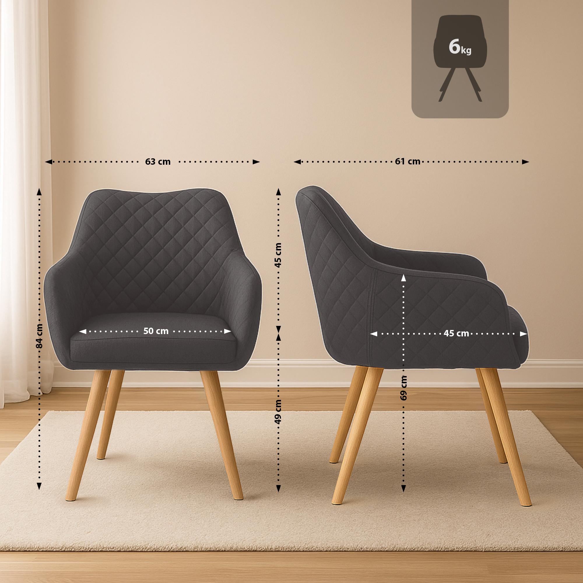 Silla de comedor Gent tela