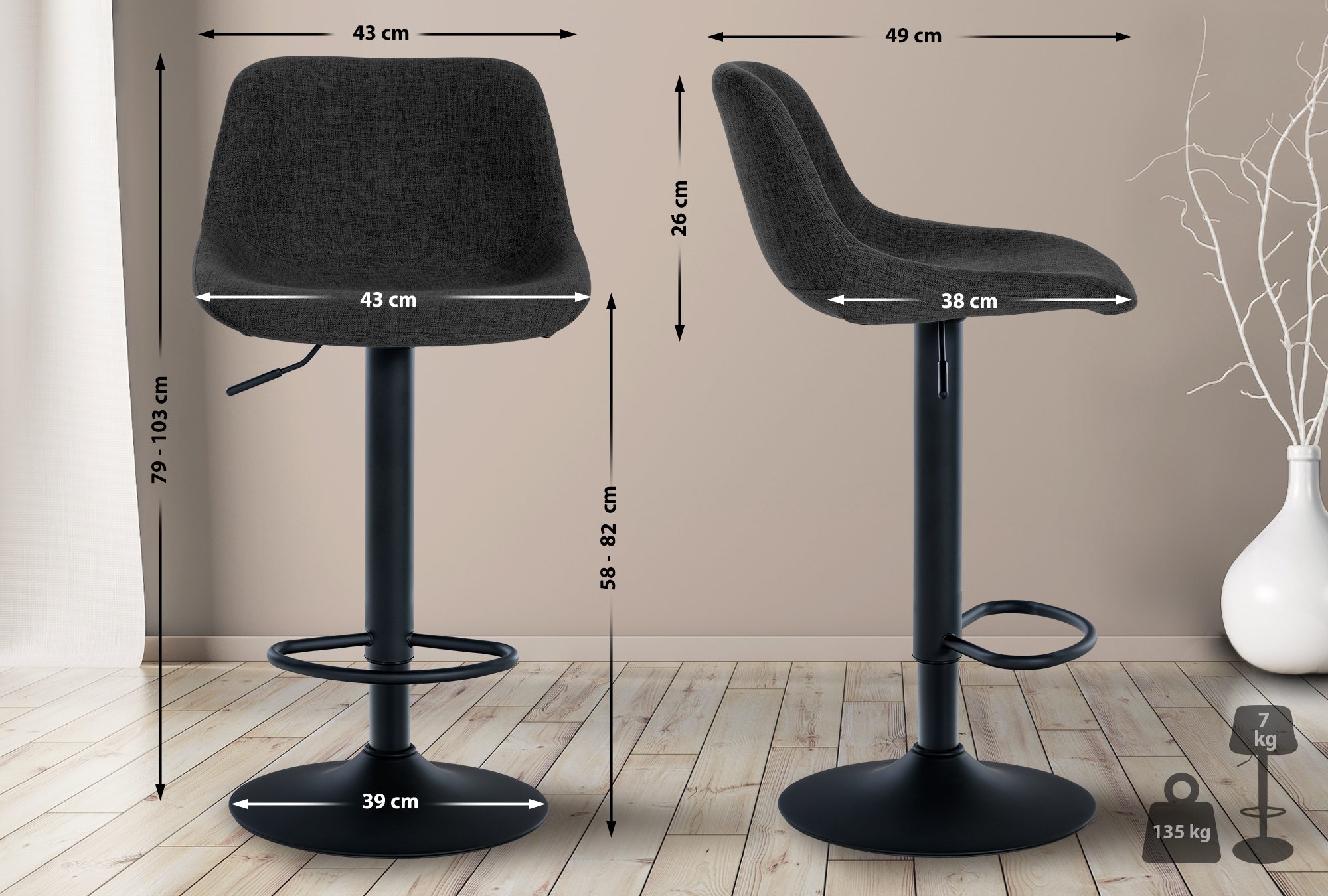 Taburete de bar Loft