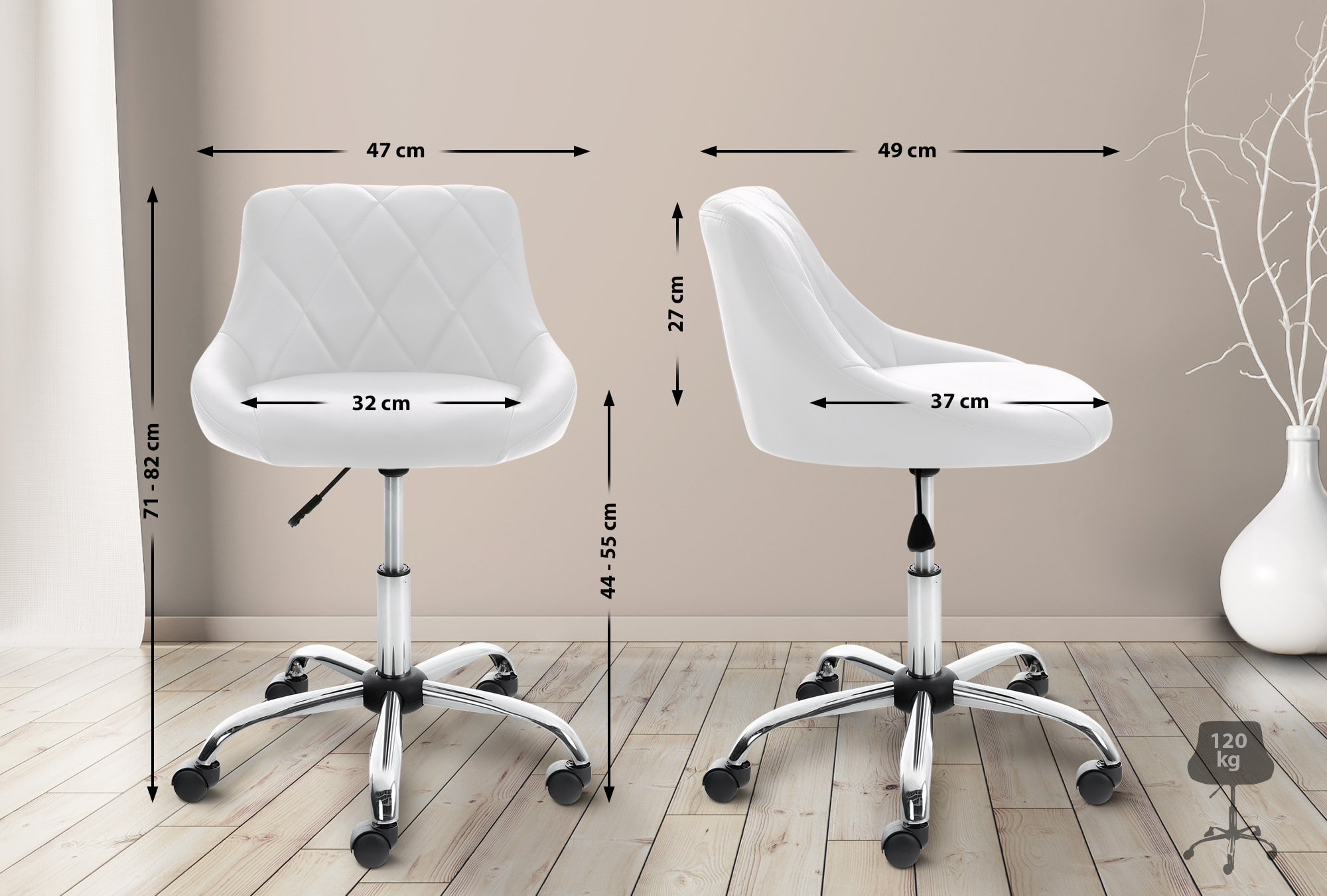 Taburete De Trabajo Lazio Con Ruedas