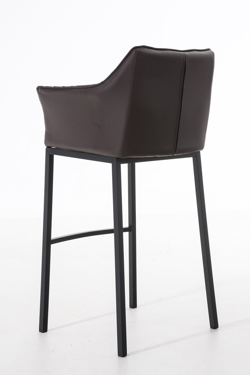 Taburete de bar Damaso cuero sintético con base de cuatro patas