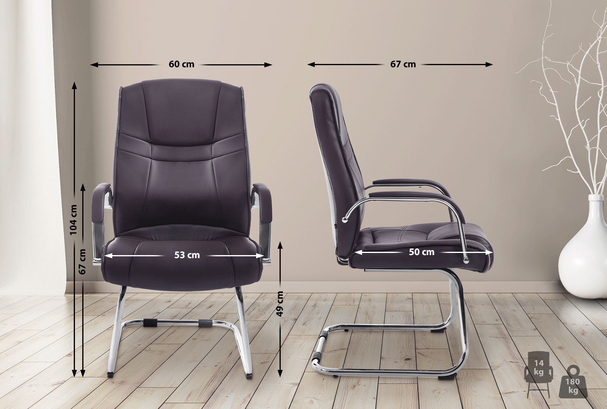 Silla Cantiléver XXL Attila