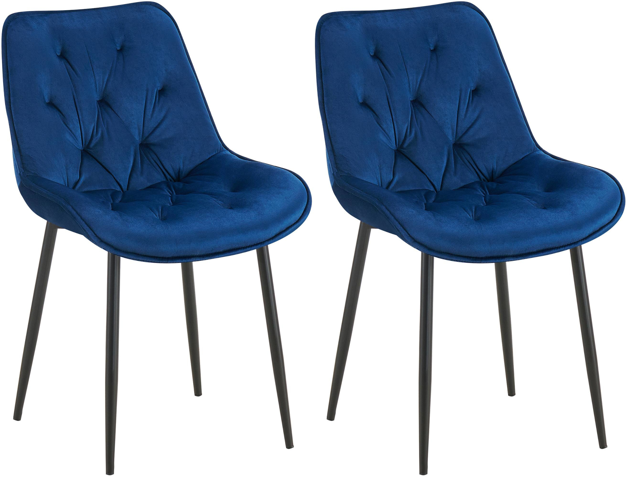 Lote de 2 sillas de comedor Terciopelo Wallace
