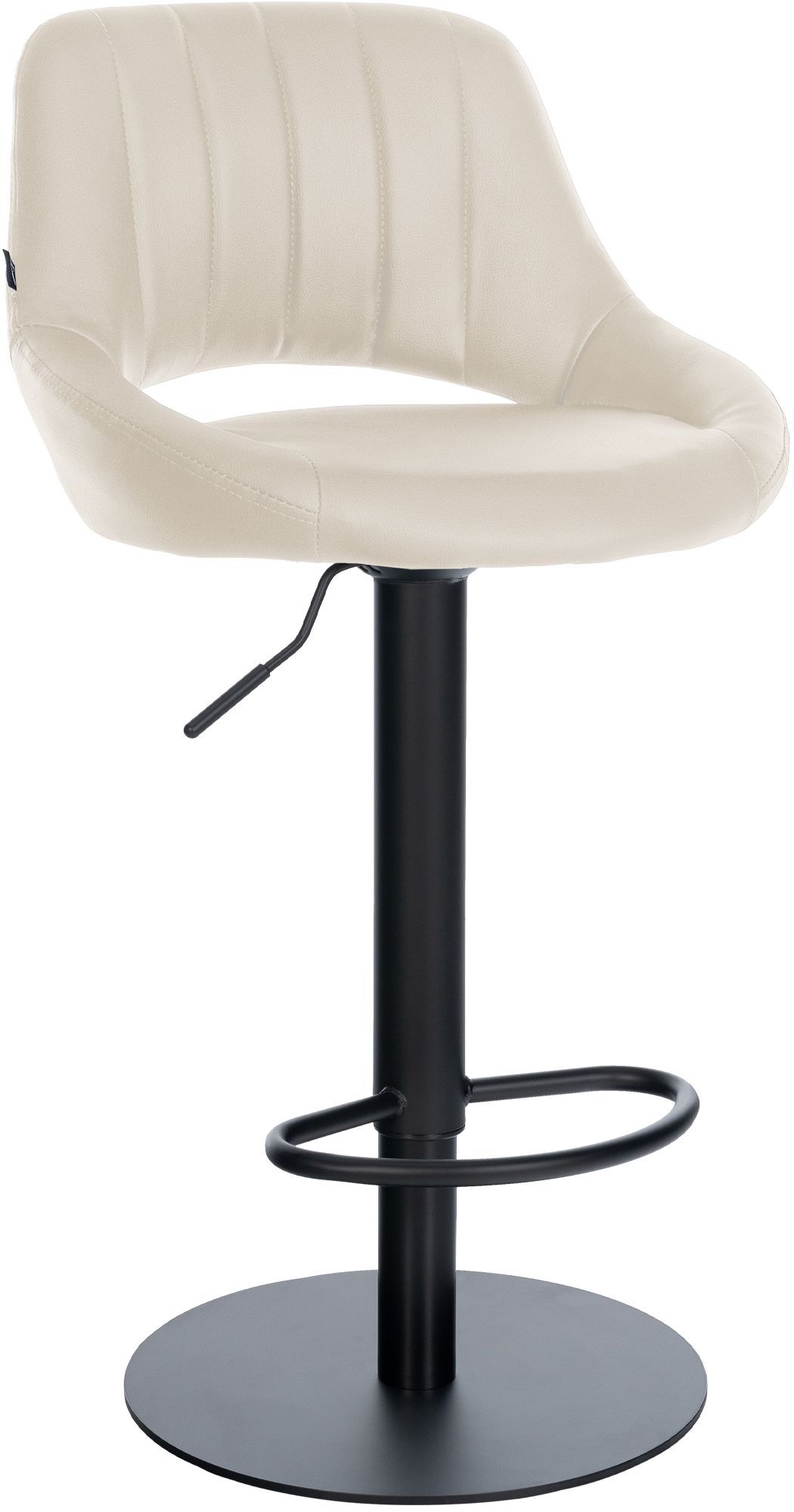 Taburete de bar Milet negro con base extra pesada