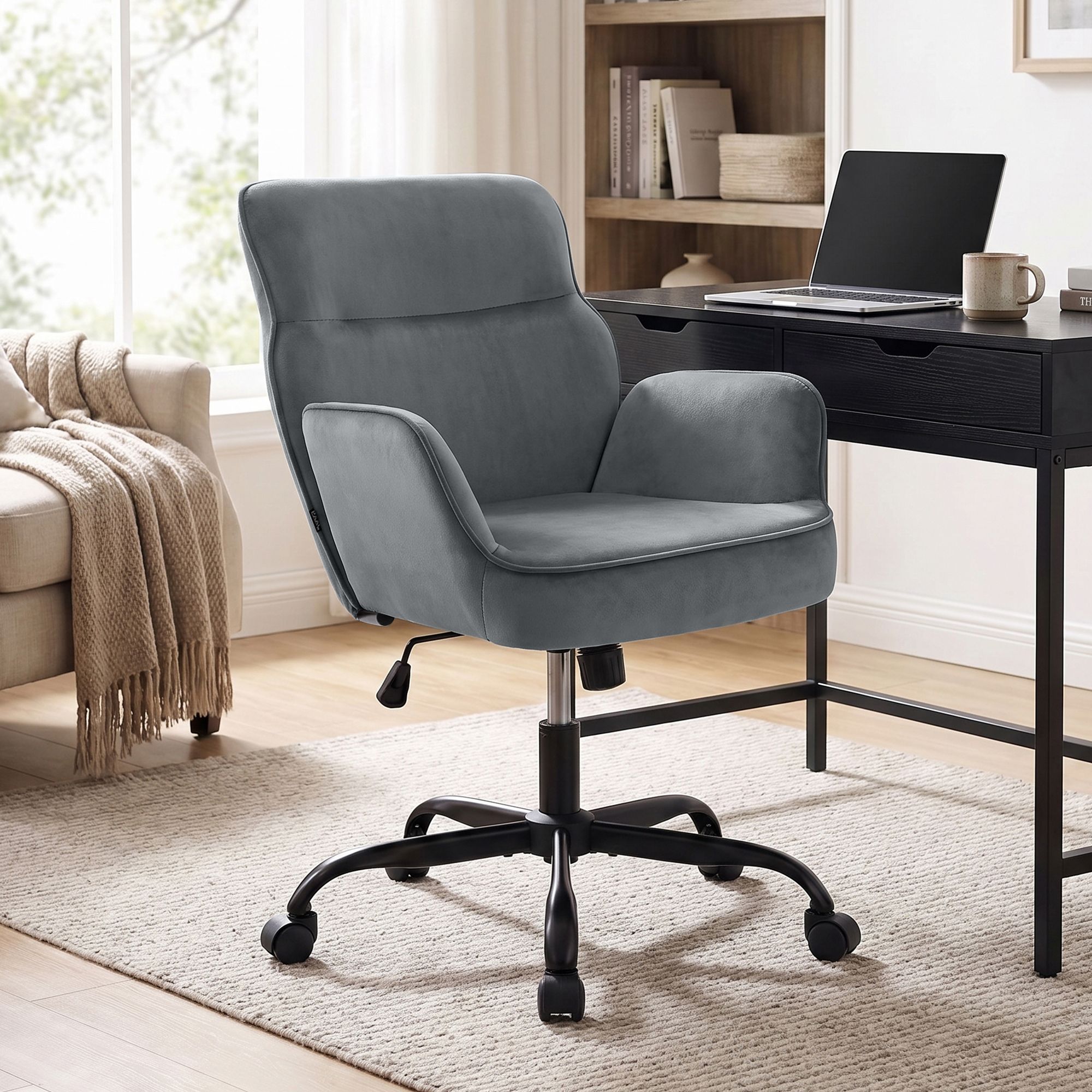 Silla de oficina Amado de terciopelo