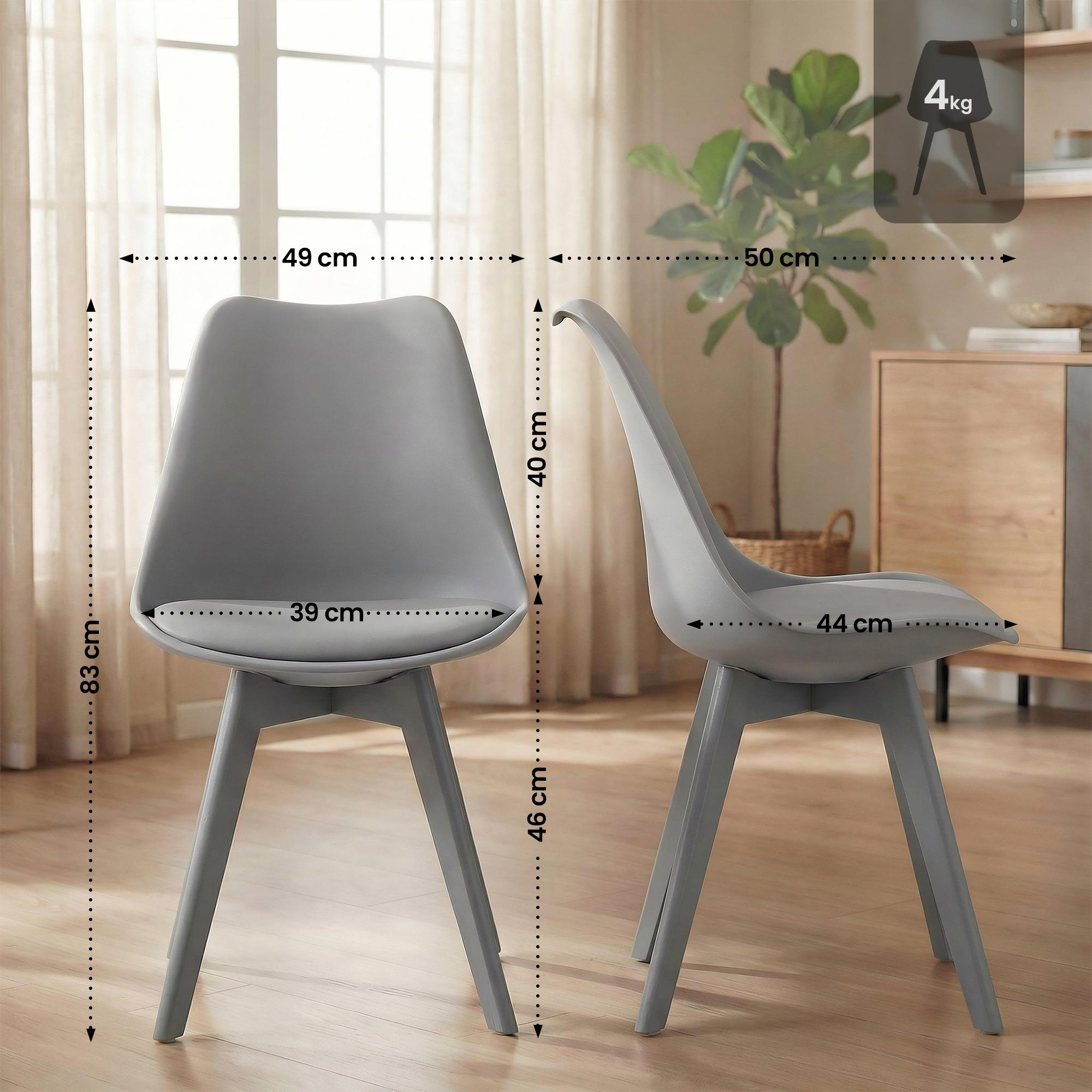 Silla de comedor Linares elegante, cómoda y fácil de limpiar Ideal para tu hogar