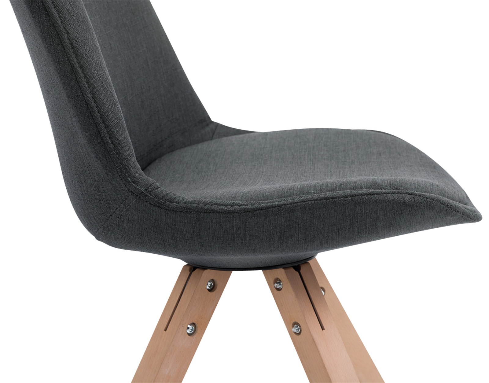 Pack de 4 sillas de comedor Toulouse Square en tela