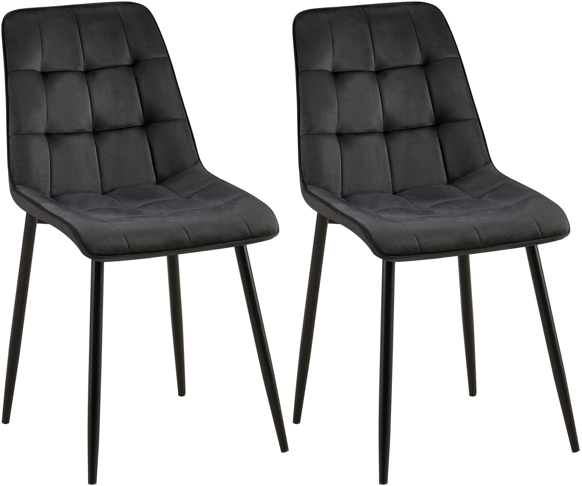 Lote de 2 sillas de comedor Funda de terciopelo Gifford