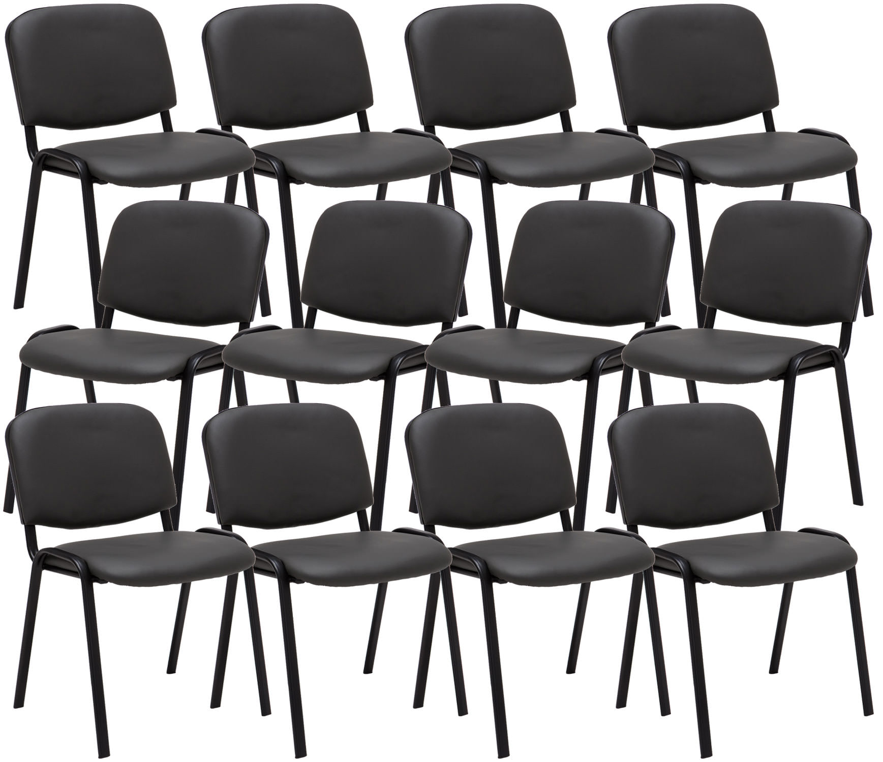 Pack De 12 Sillas Confidente Ken En Simil Cuero