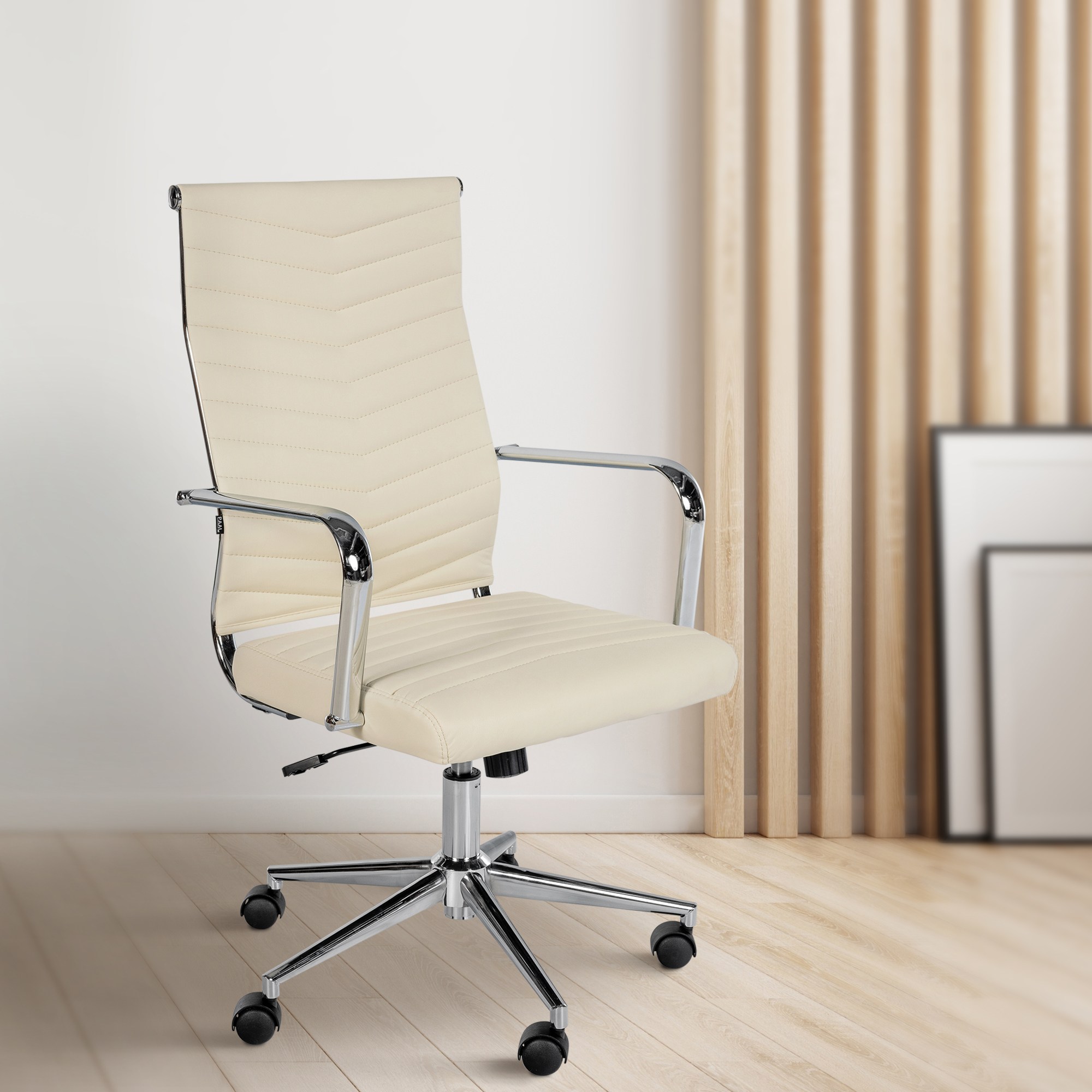 Silla de oficina de piel sintética Canby